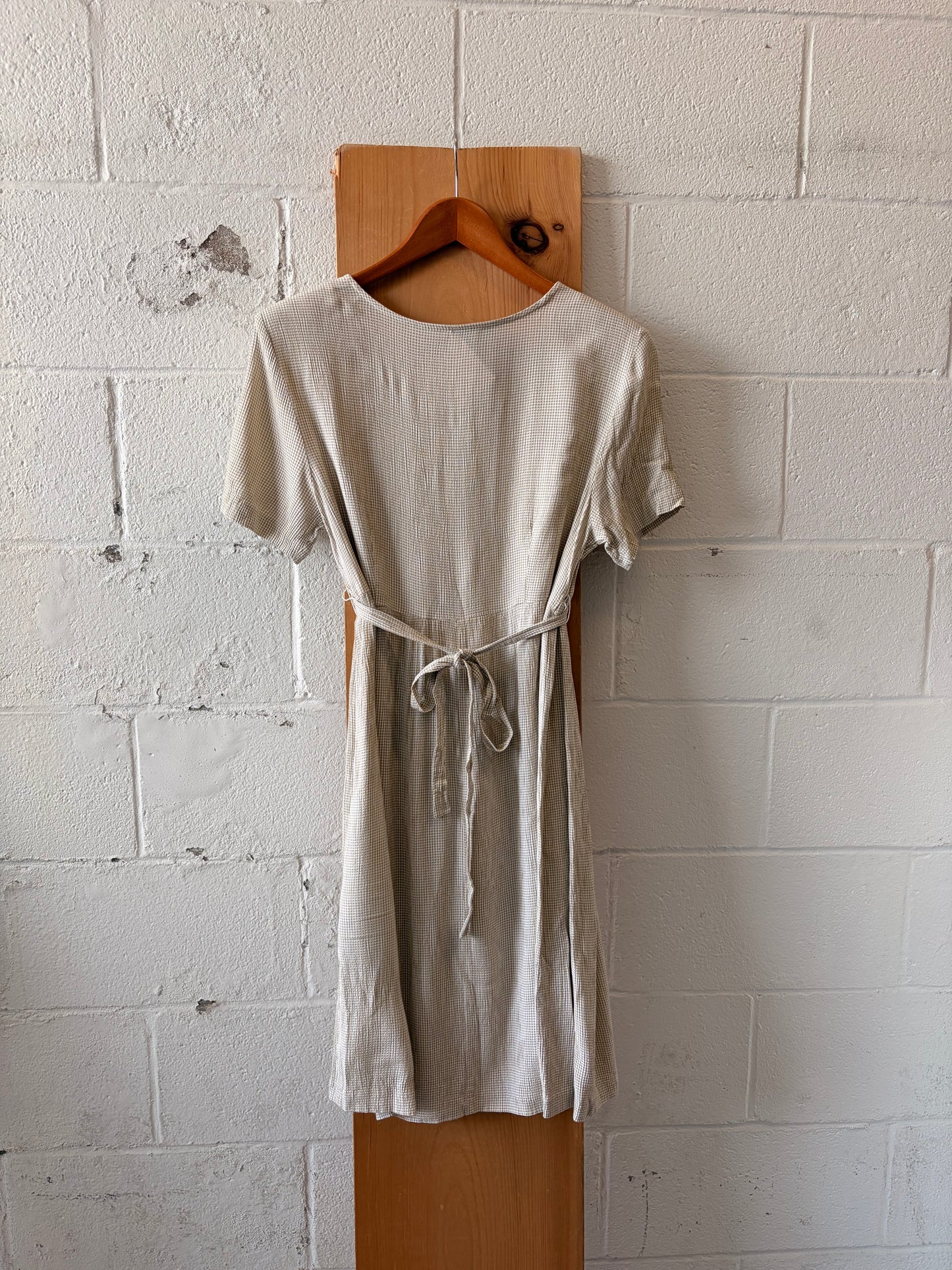 Khaki Gingham Dress : 10