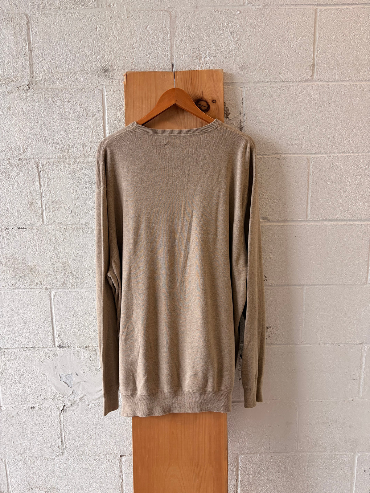 Beige Polo Pullover : 3XLT