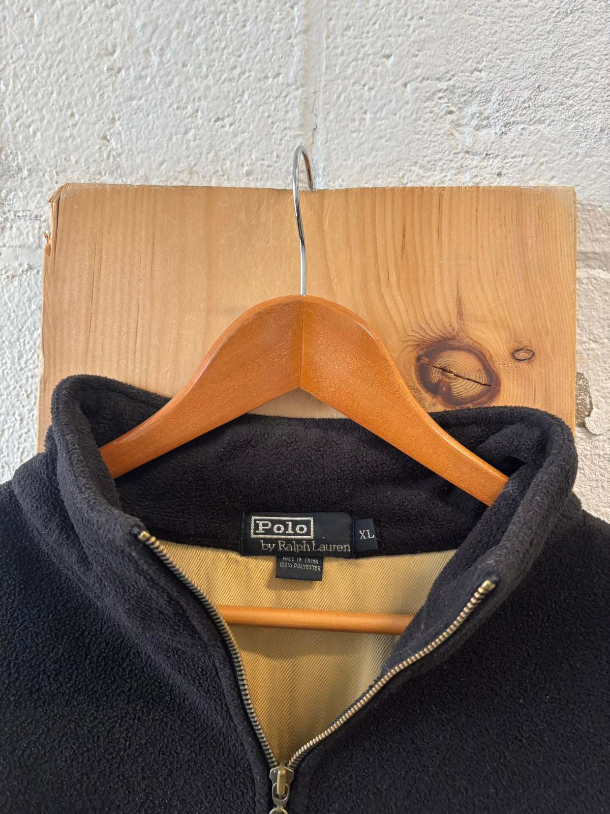 Ralph Lauren Black 1/4 Zip Fleece Sweater : XL