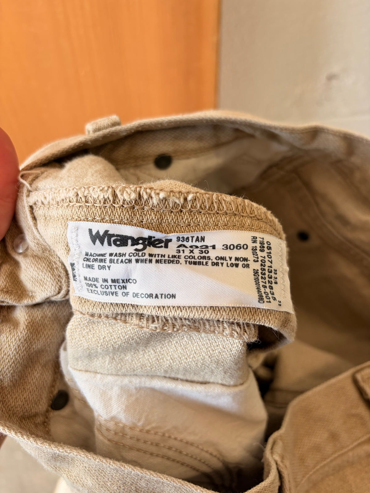Tan Wrangler Jeans : 31x30