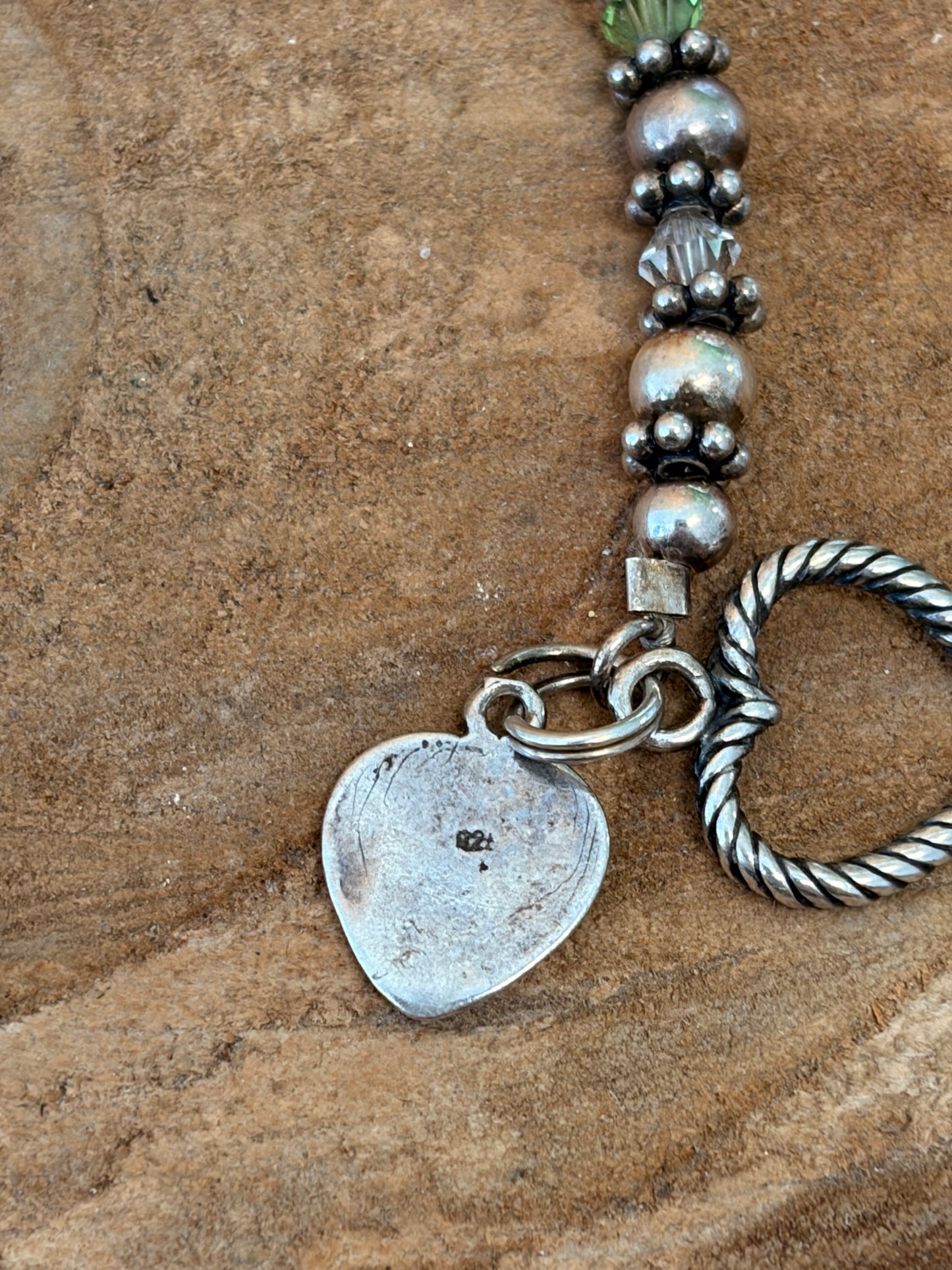 925 Brighton Beaded Heart Toggle Bracelet
