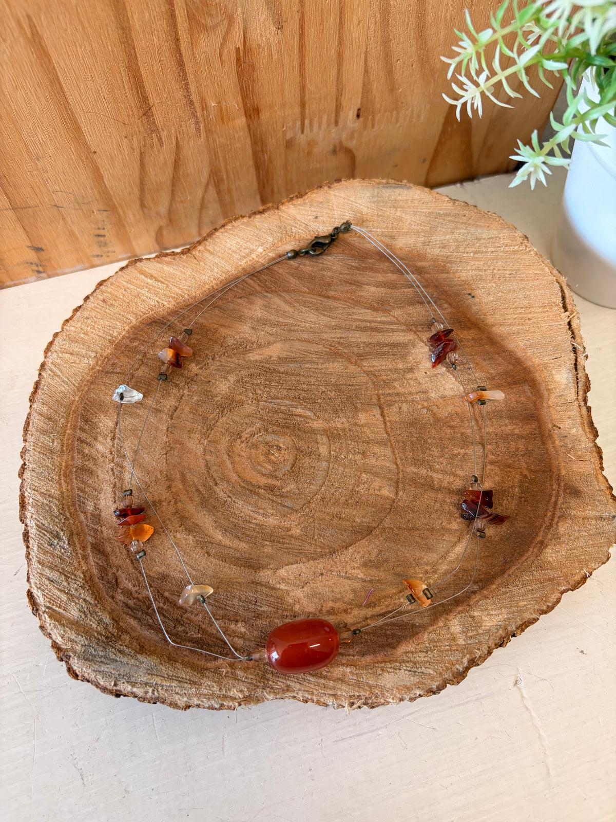Orange Beaded Necklace