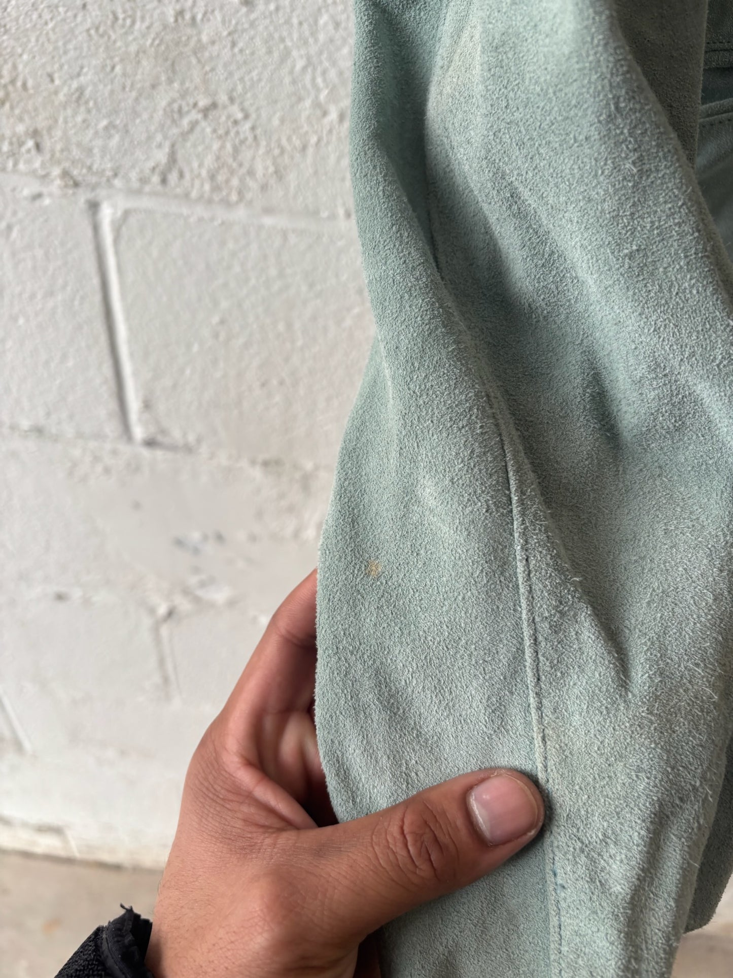 Mint Green Suede Jacket : 6