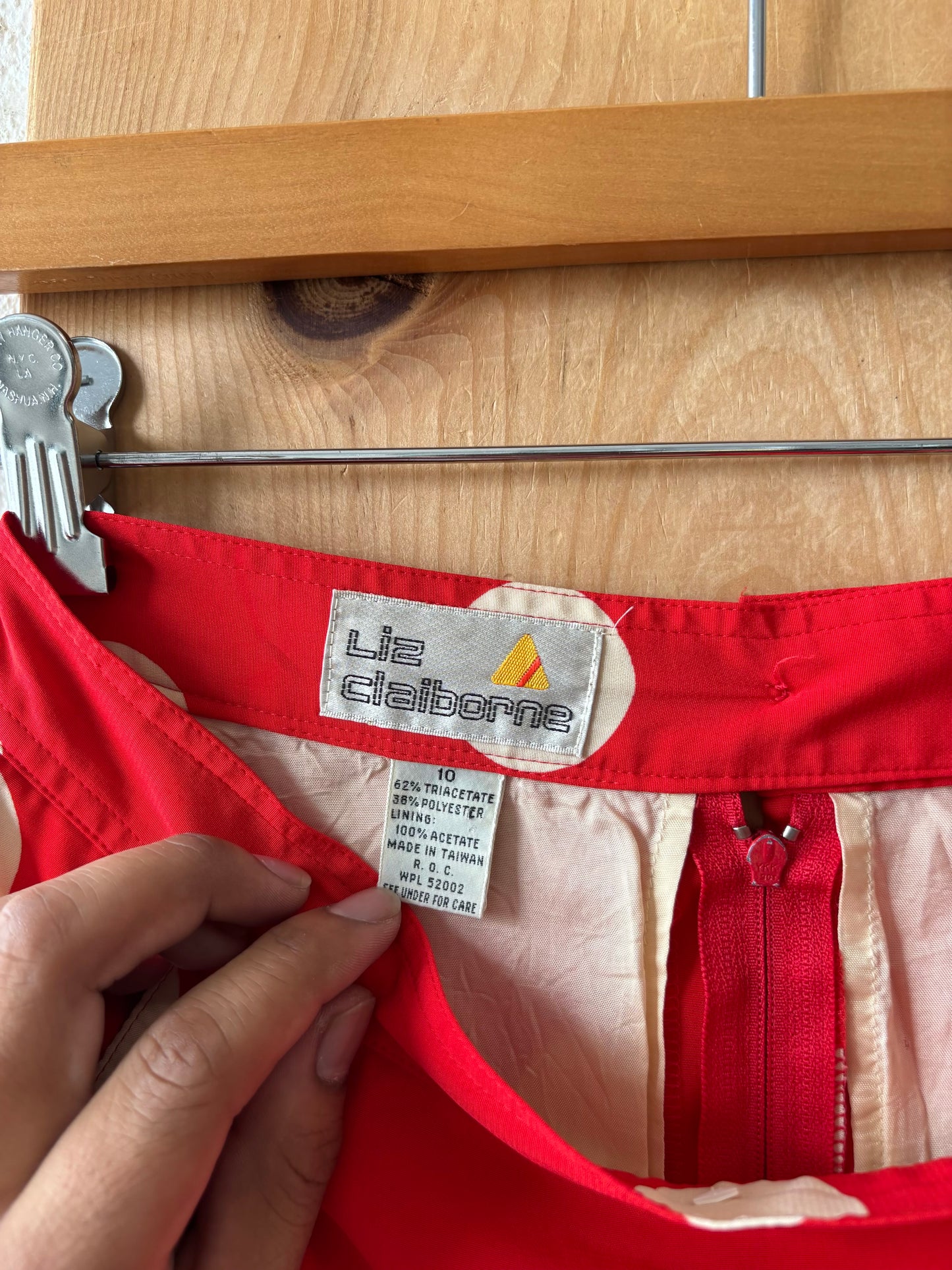 Vtg Polka Dot Red Skirt : 10