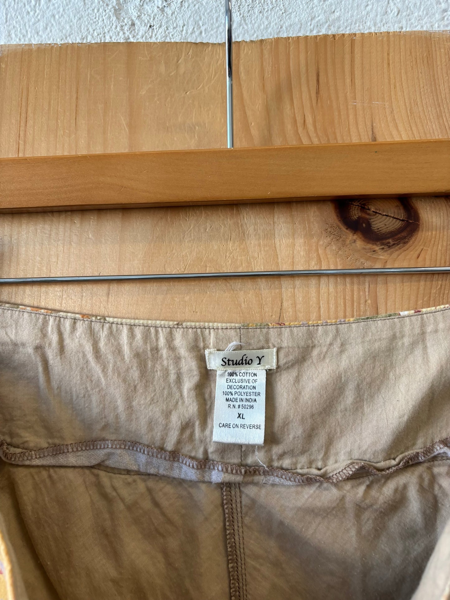 Vtg Patchwork Skirt : XL
