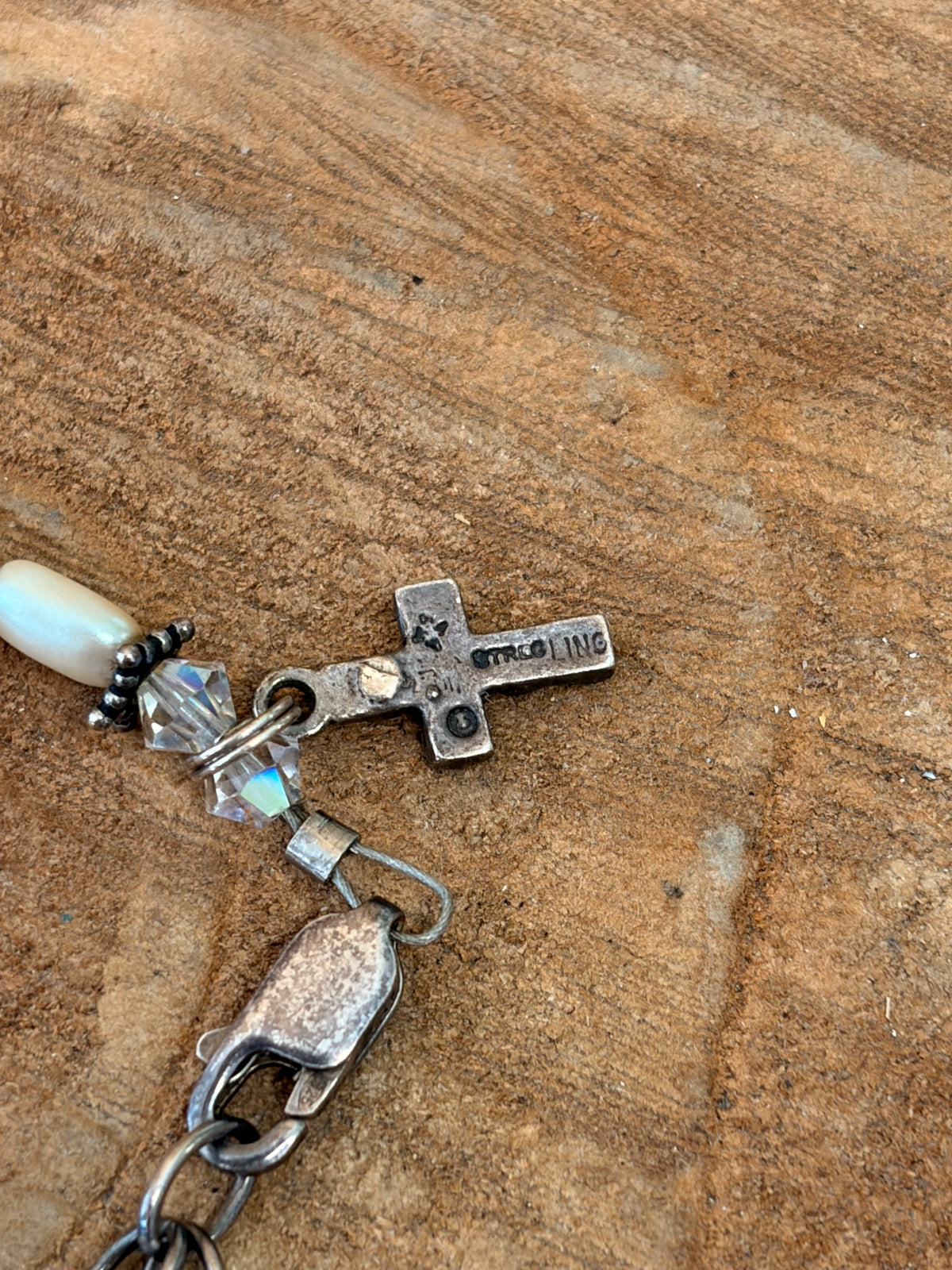 925 Sterling Cross Charm Necklace