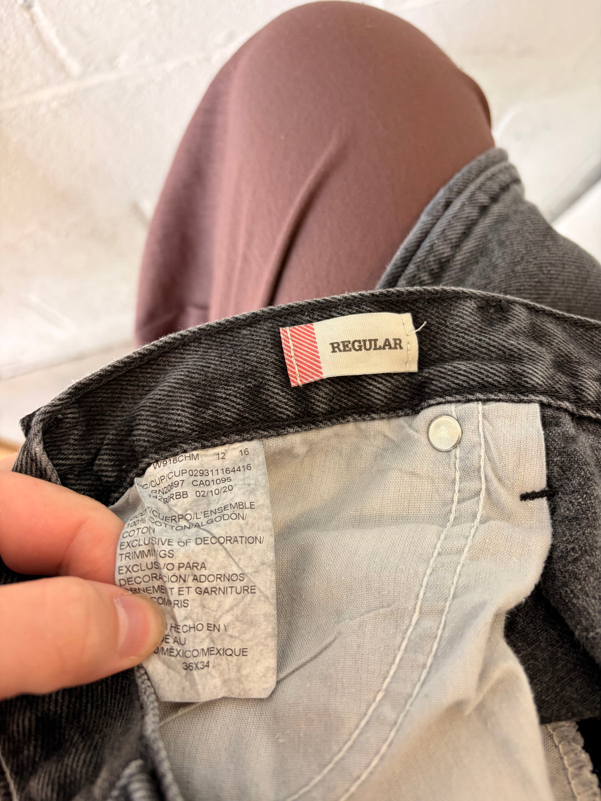 Faded Black Dickies Work Pants : 36x34
