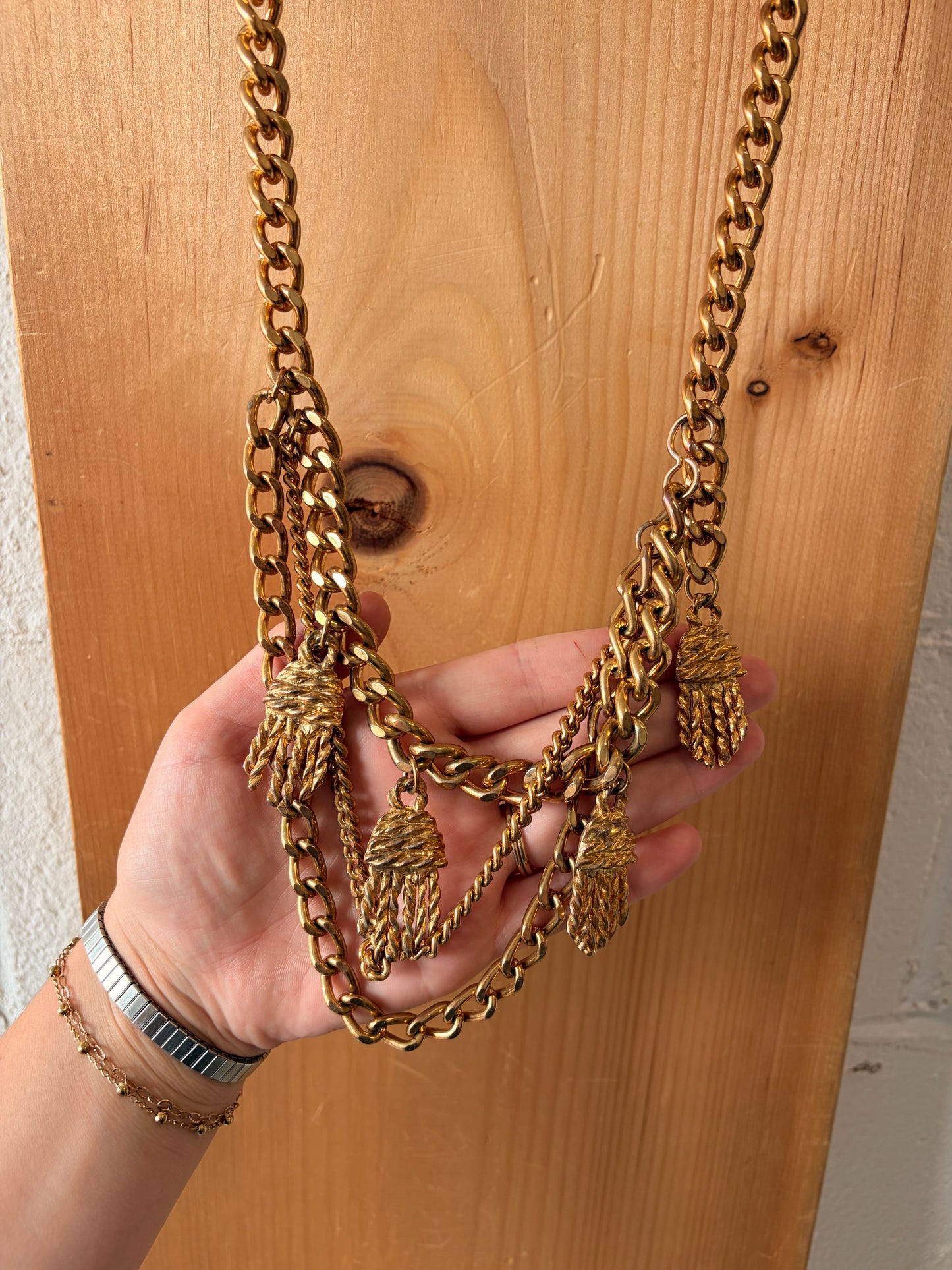 Gold Tone Jellyfish Chain Belt
