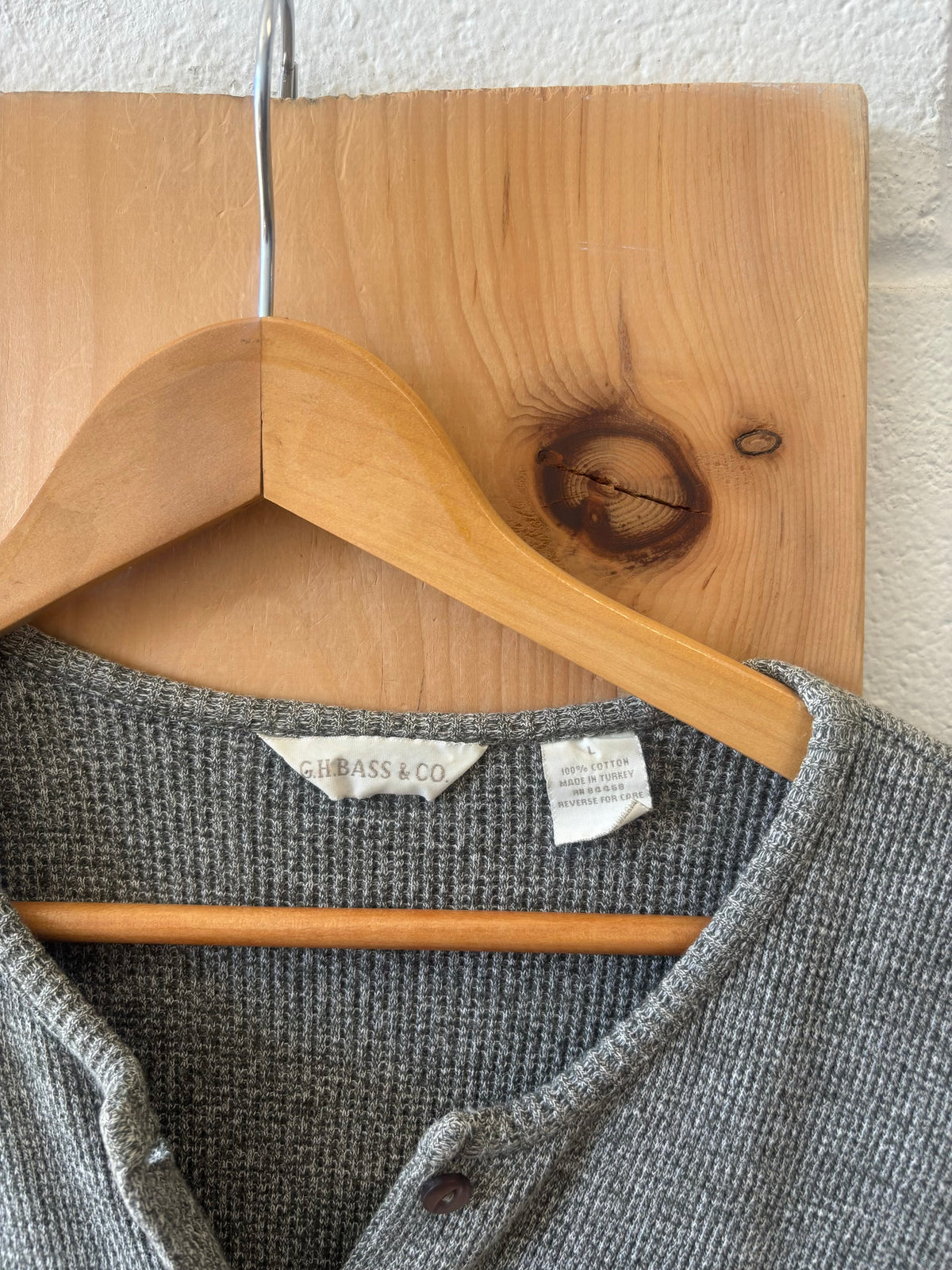 Gray 100% Cotton Cardigan : L