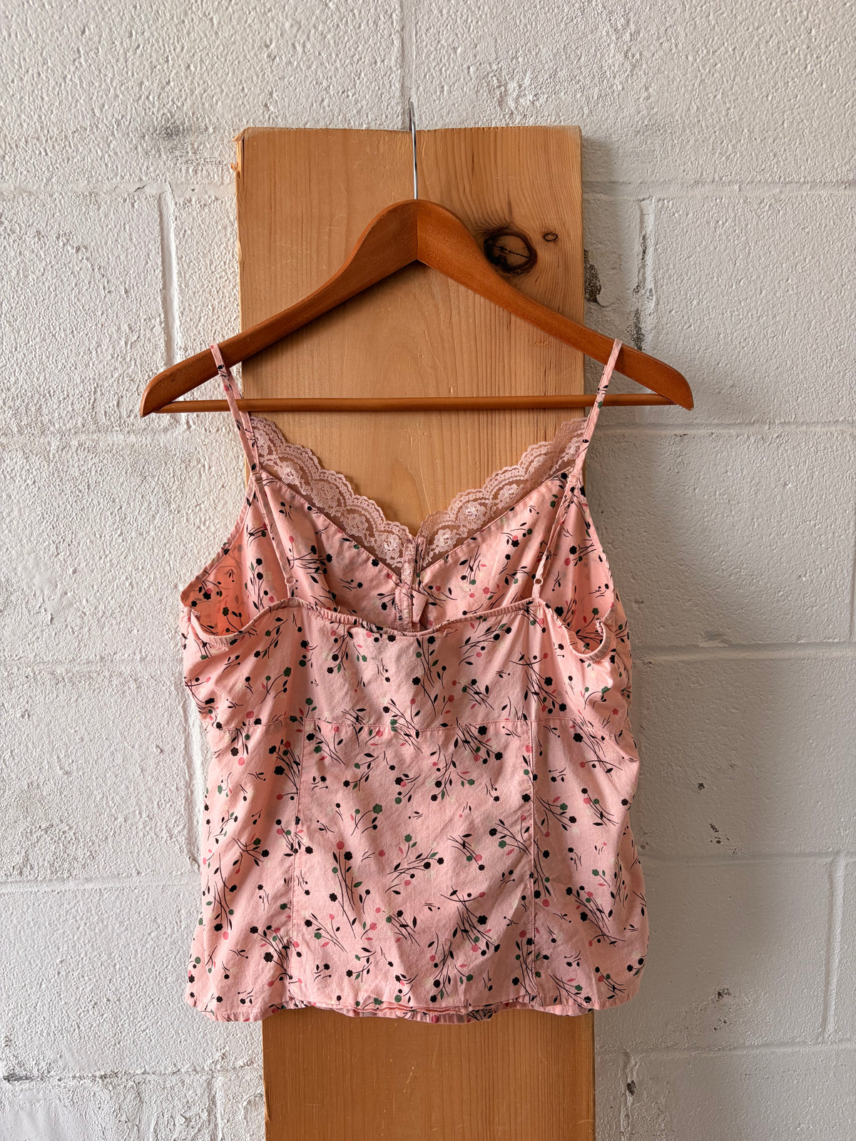 Floral Lace Trim Top : L