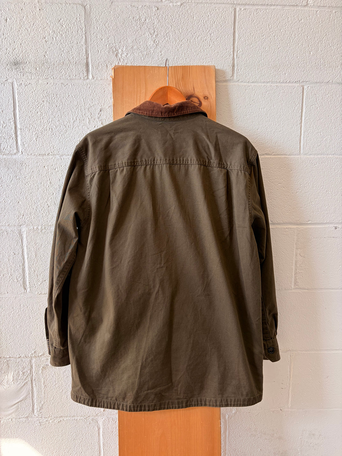Olive Green Corduroy Collared Button Down : M