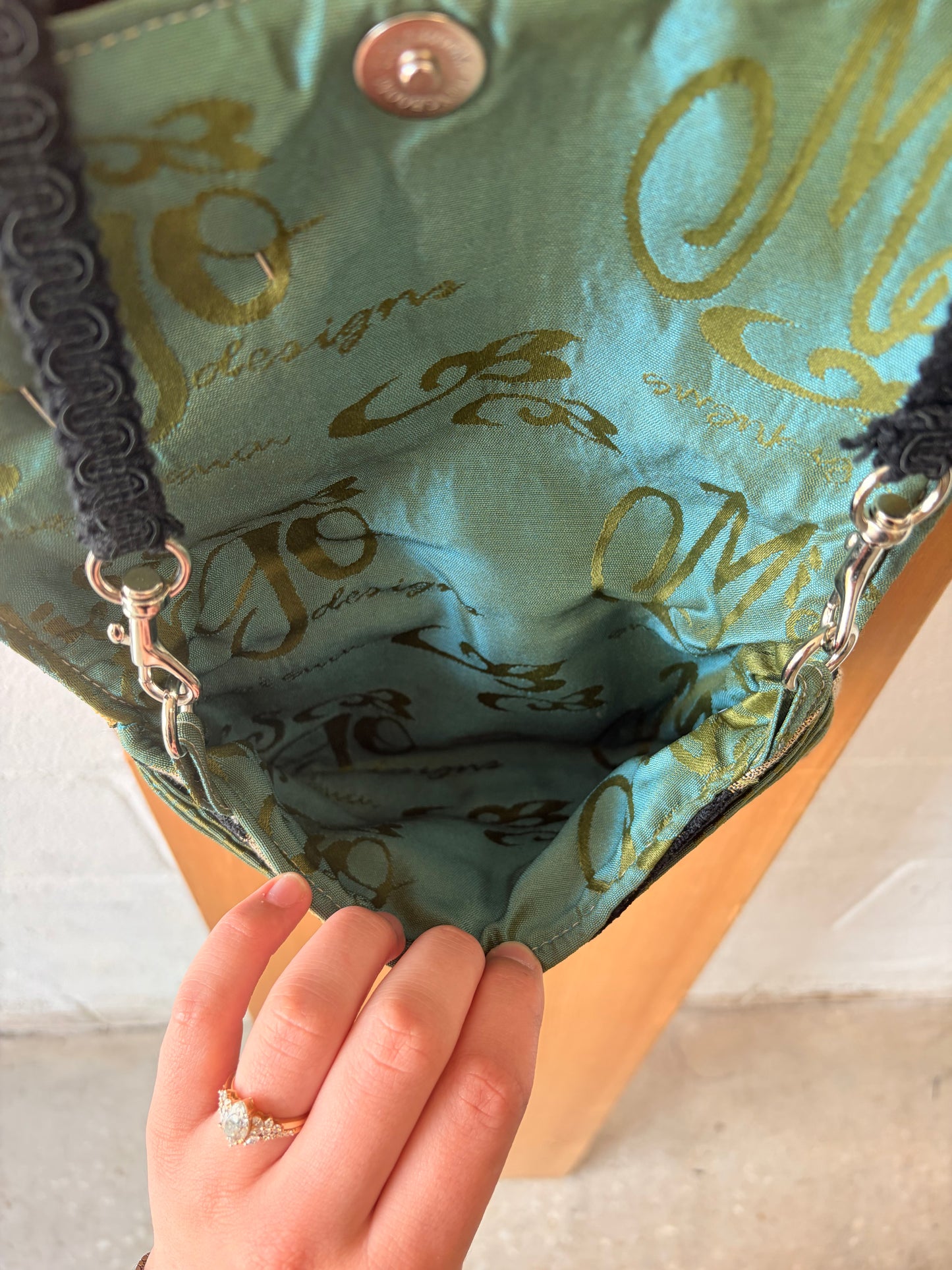 Feathered Floral Cheetah Print Purse