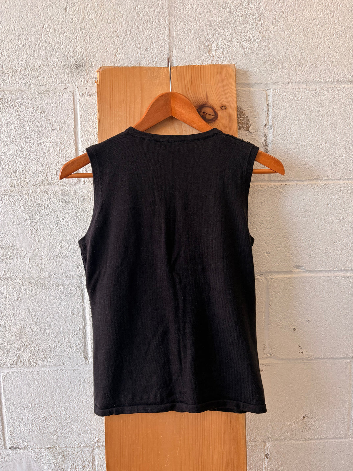Black Beaded Tank : M