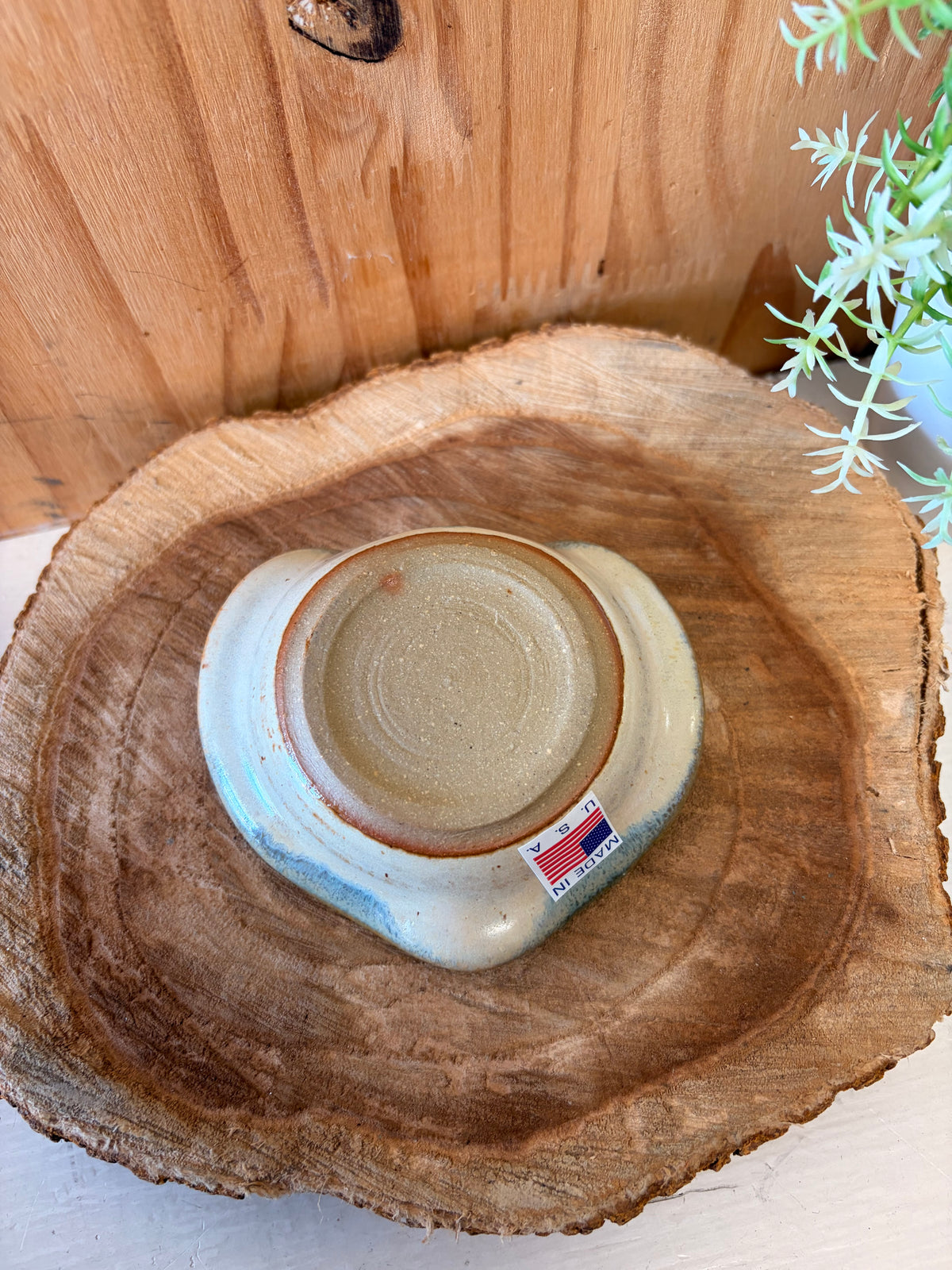 Heart Shaped Pottery Trinket Dish (Local Pick Up Only)