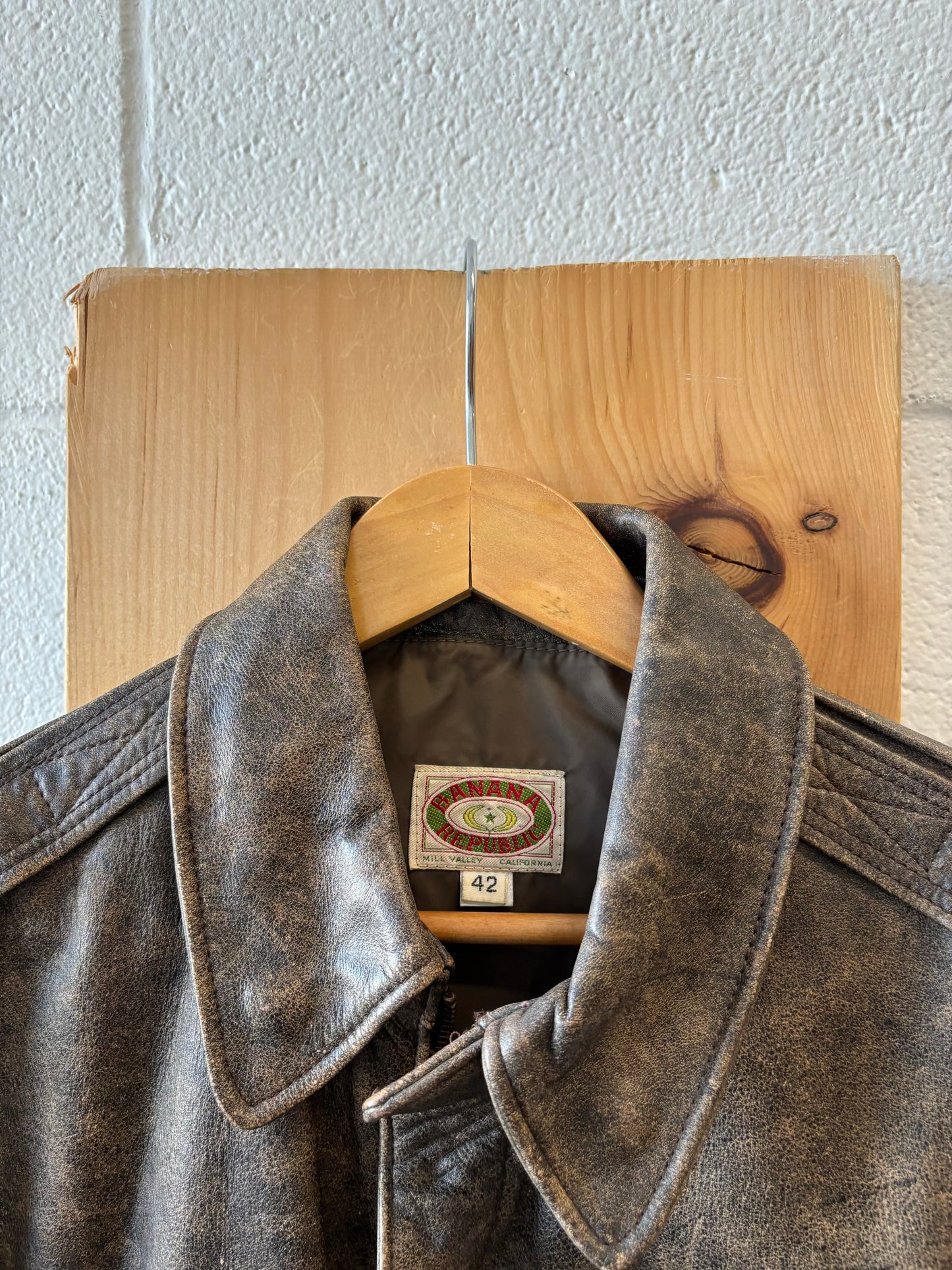 Vtg Leather Bomber : 42