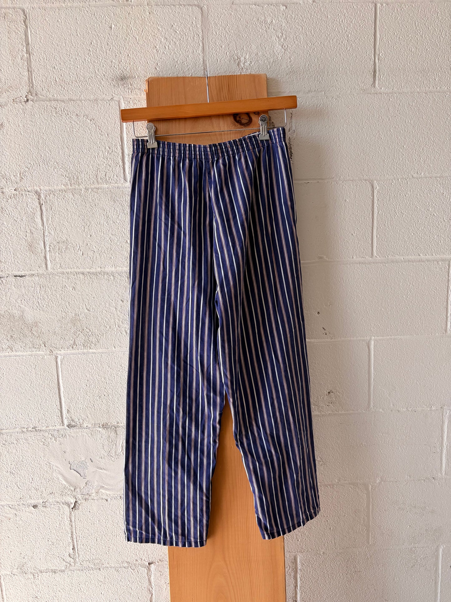 Blue & White Striped Lounge Pants : S/M