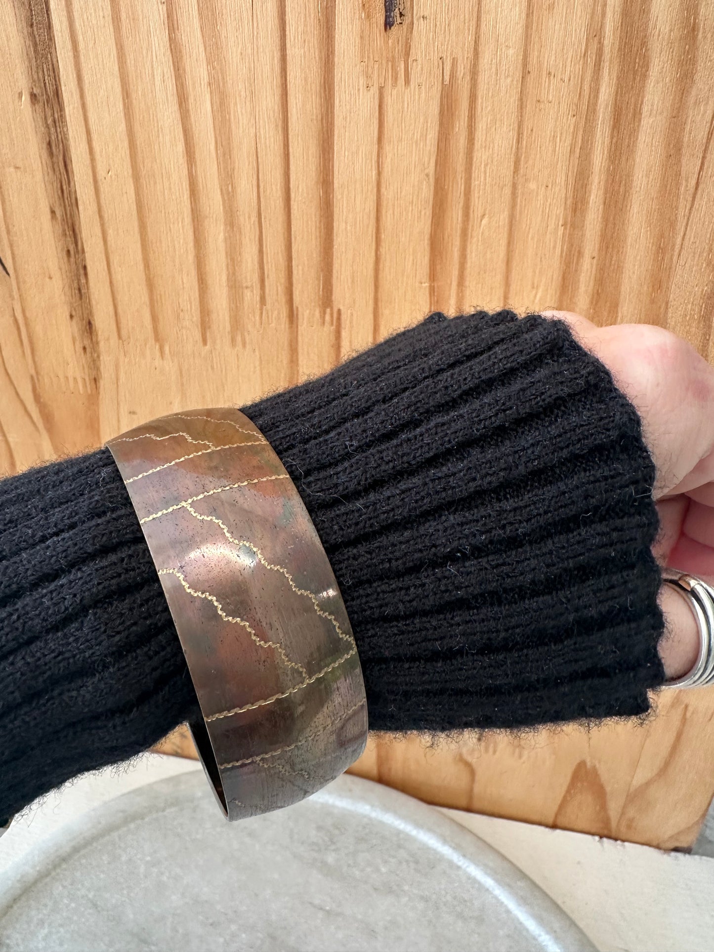 Etched Metal Bangle