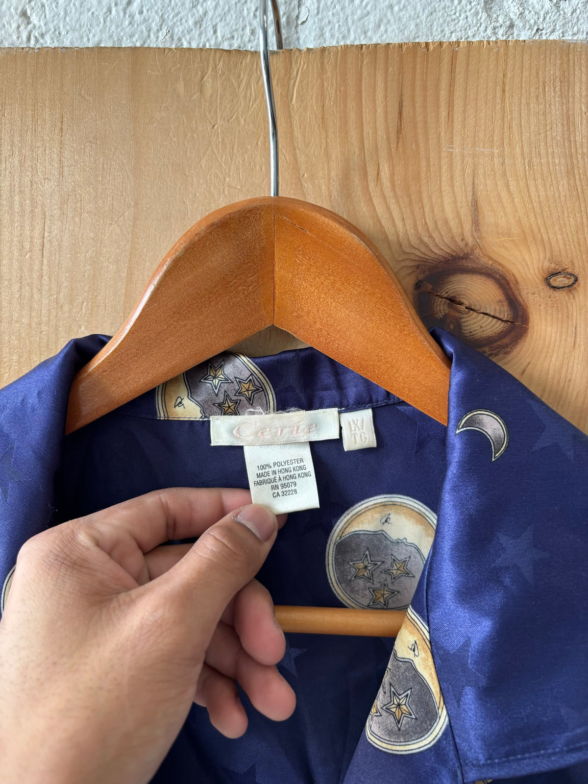 Vtg Celestial Pajama Top : XL