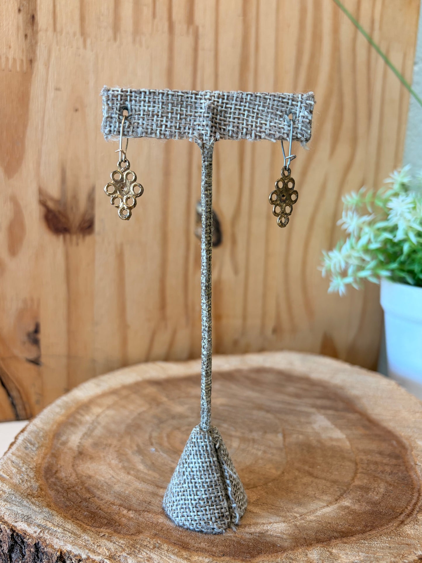 Gold Tone Dangle Earrings