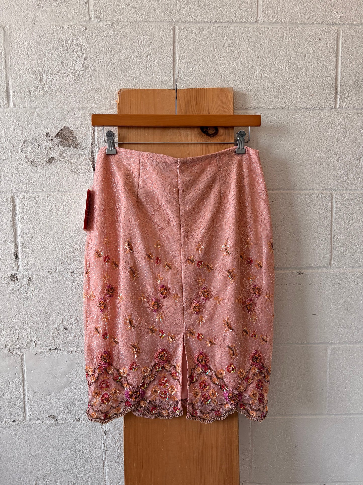 Chetta B Pink Floral Beaded Skirt : 12