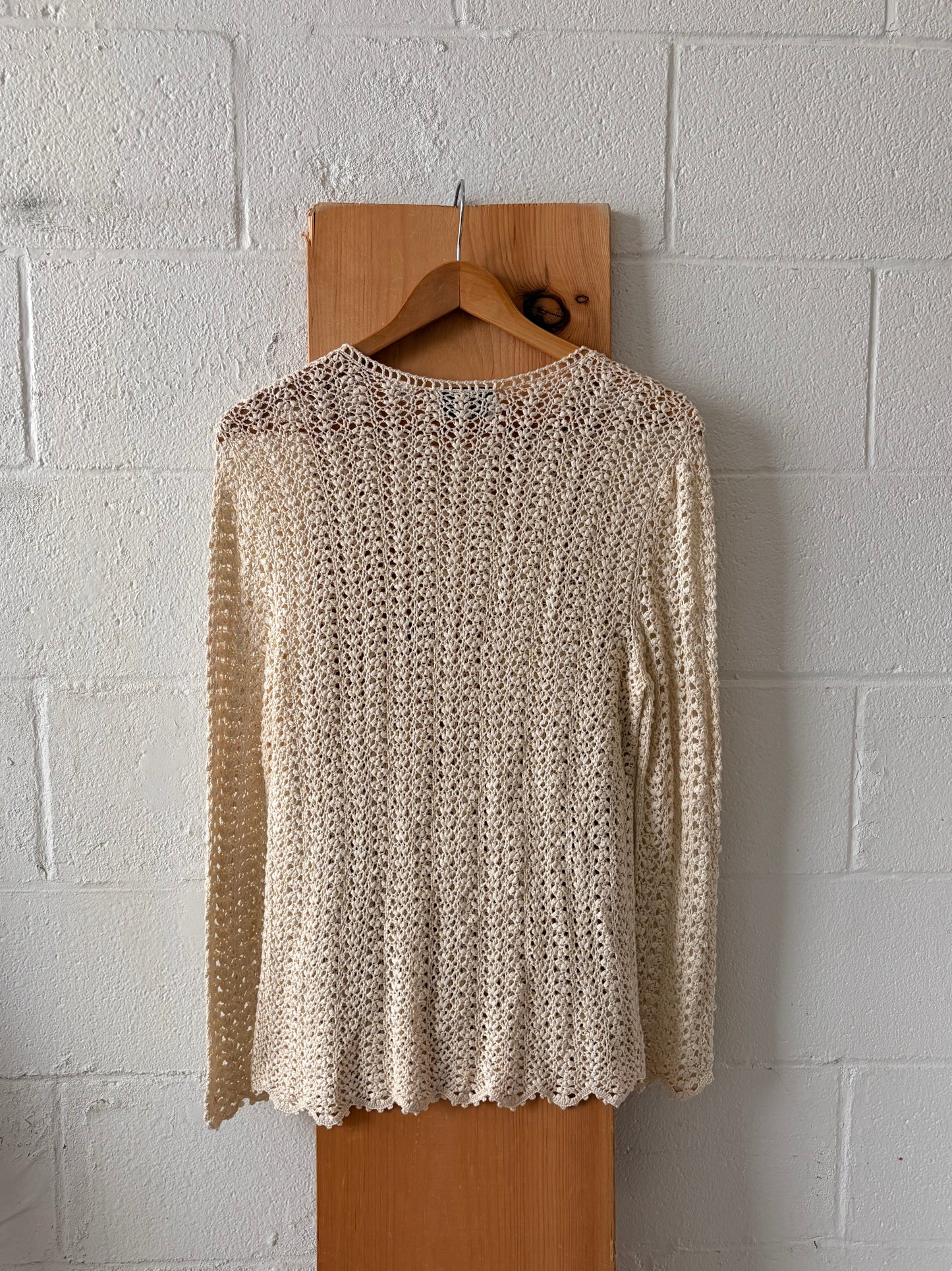 Hand Crocheted Silk Sweater : S