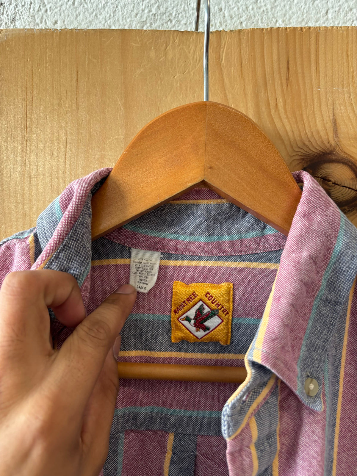 Vtg Striped Button Up Top : L