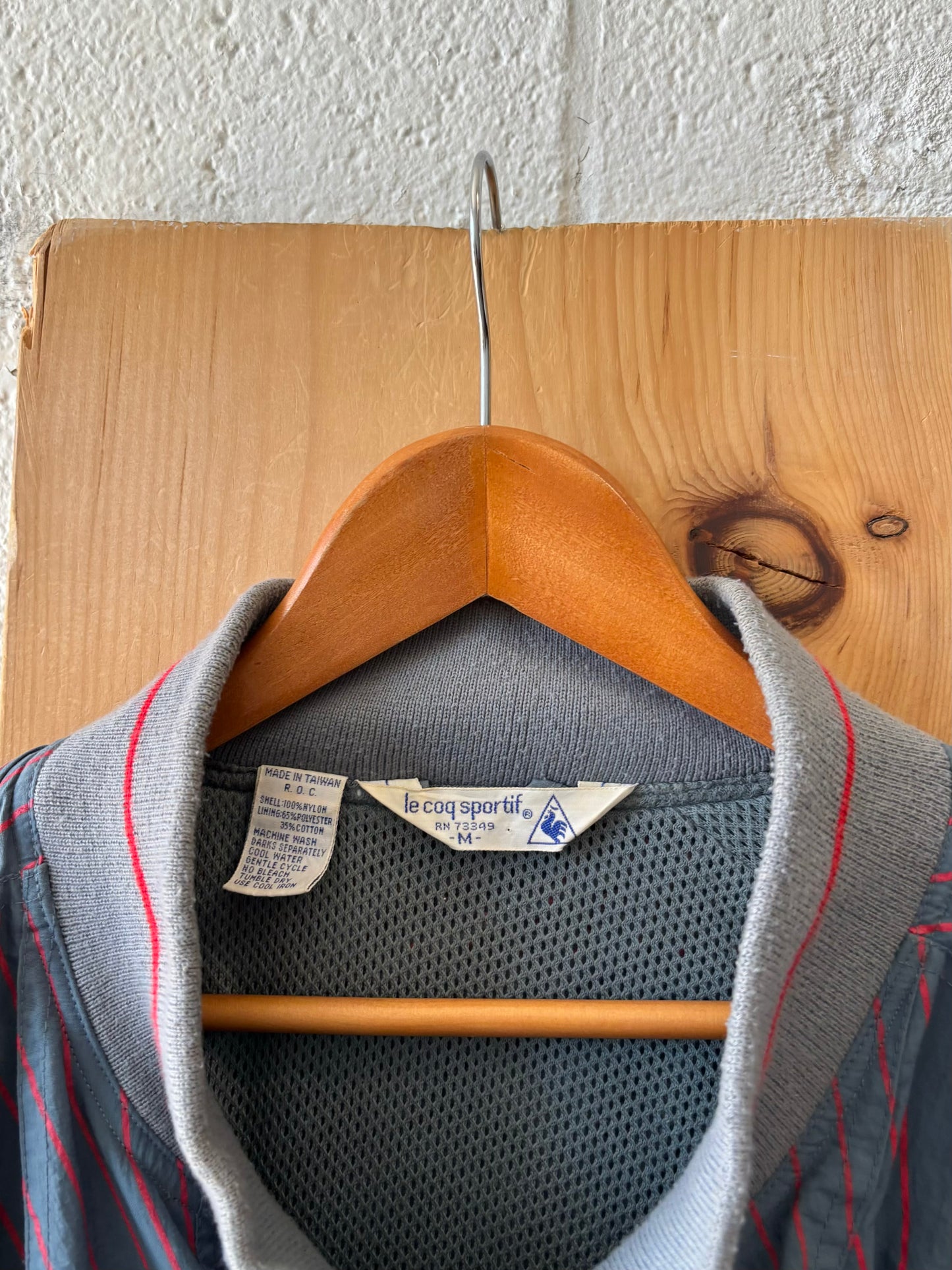 Vtg Le Coq Sportif Striped Lightweight Bomber Jacket : M