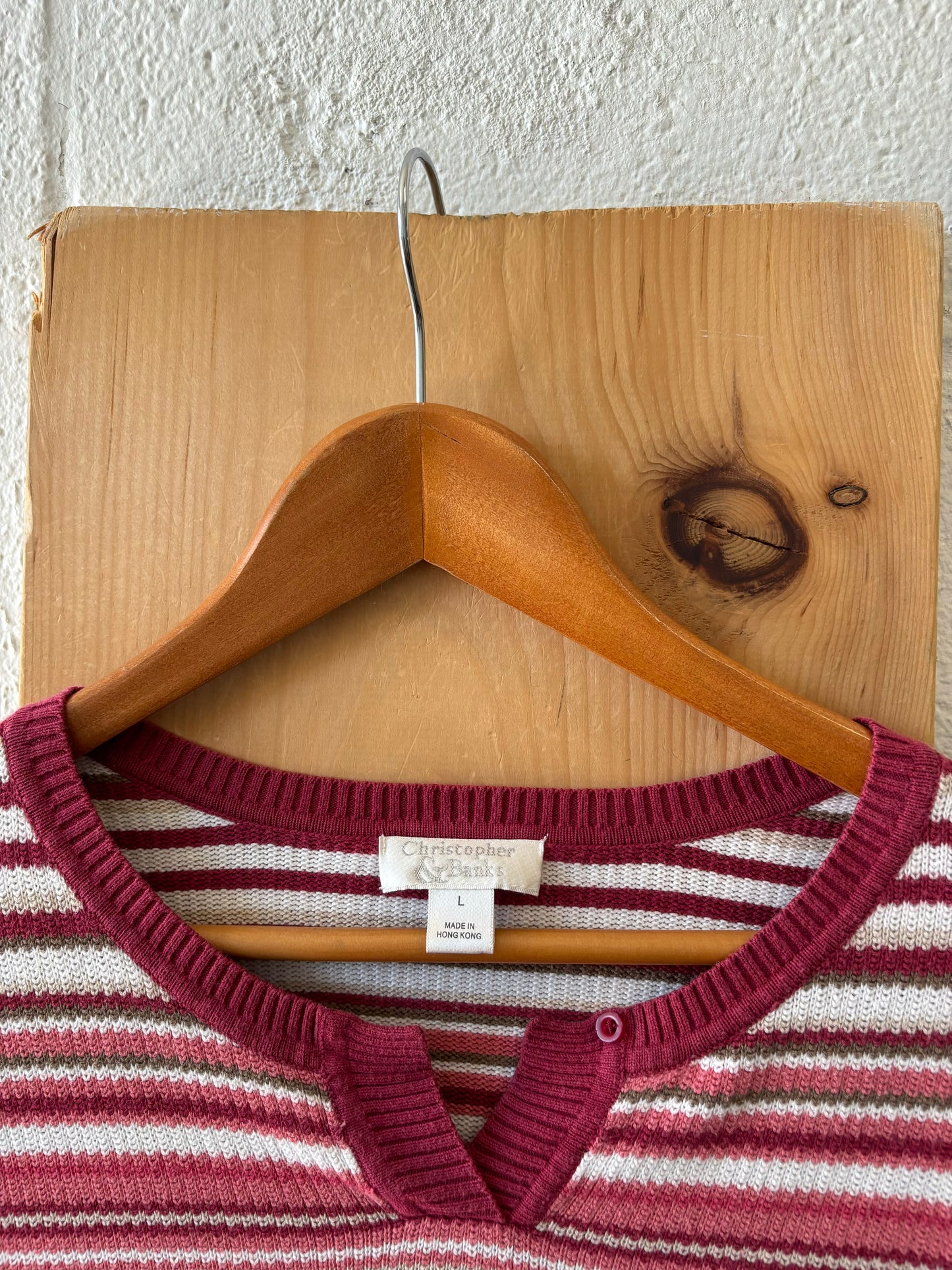 Striped Pink Sweater : L