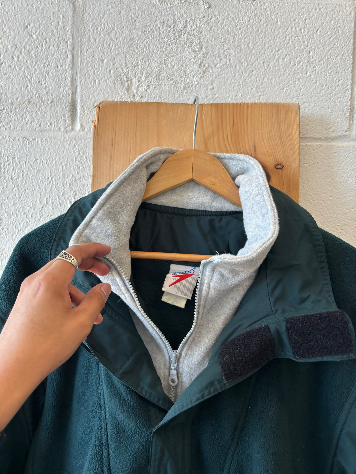 Vtg Speedo 1/4 Zip Fleece Pullover : XL