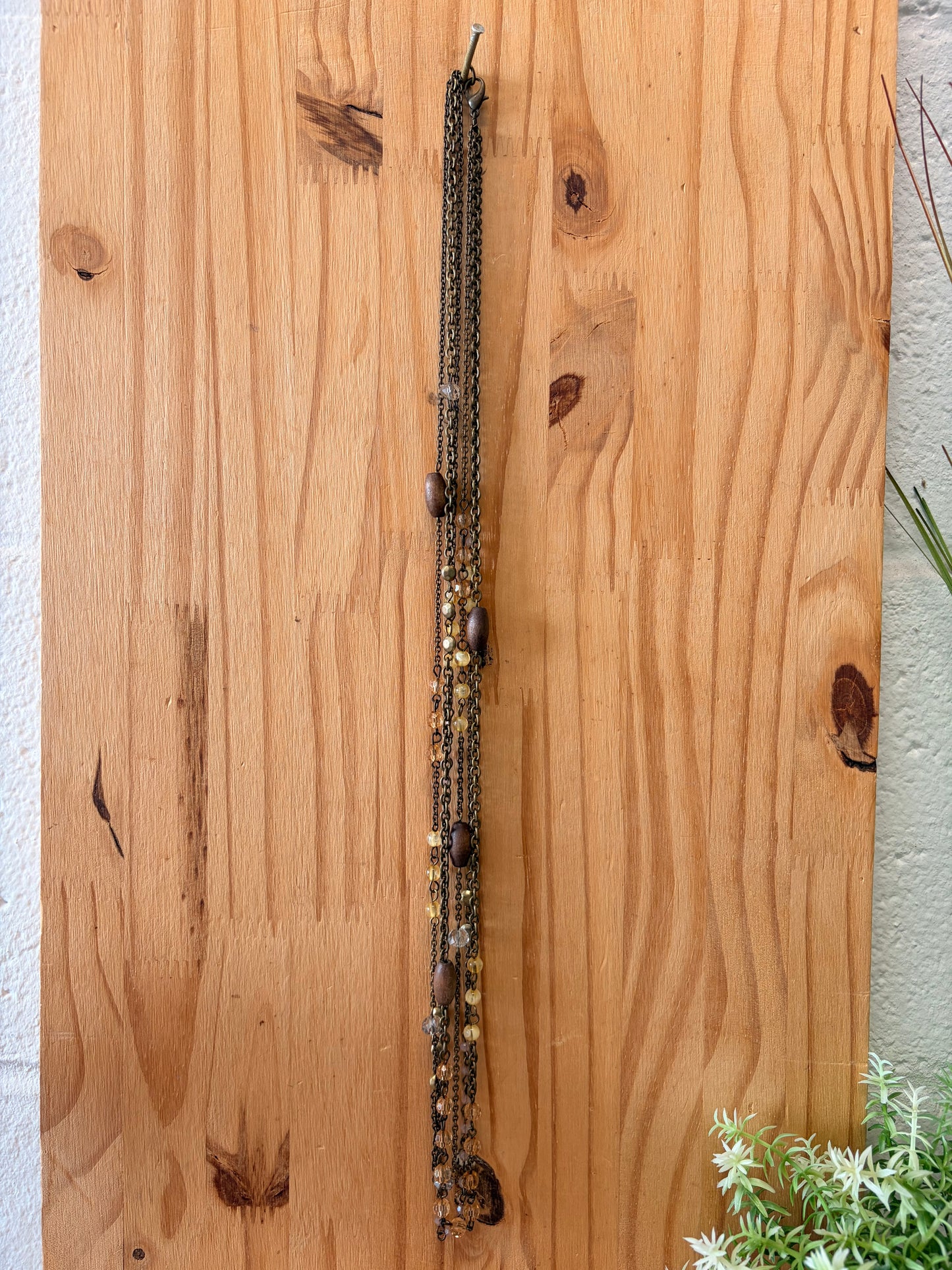 Long Layered Beaded Necklace