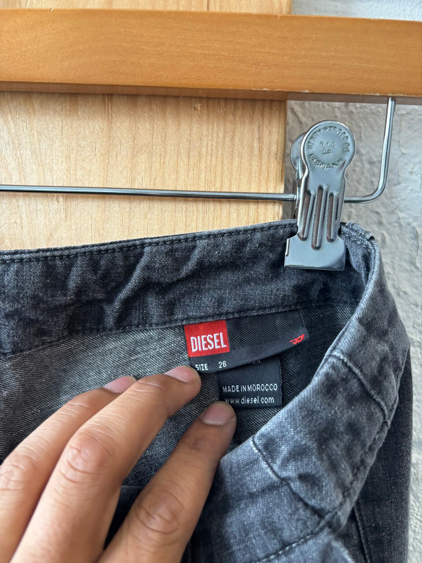 Black Diesel Jeans : 30” W