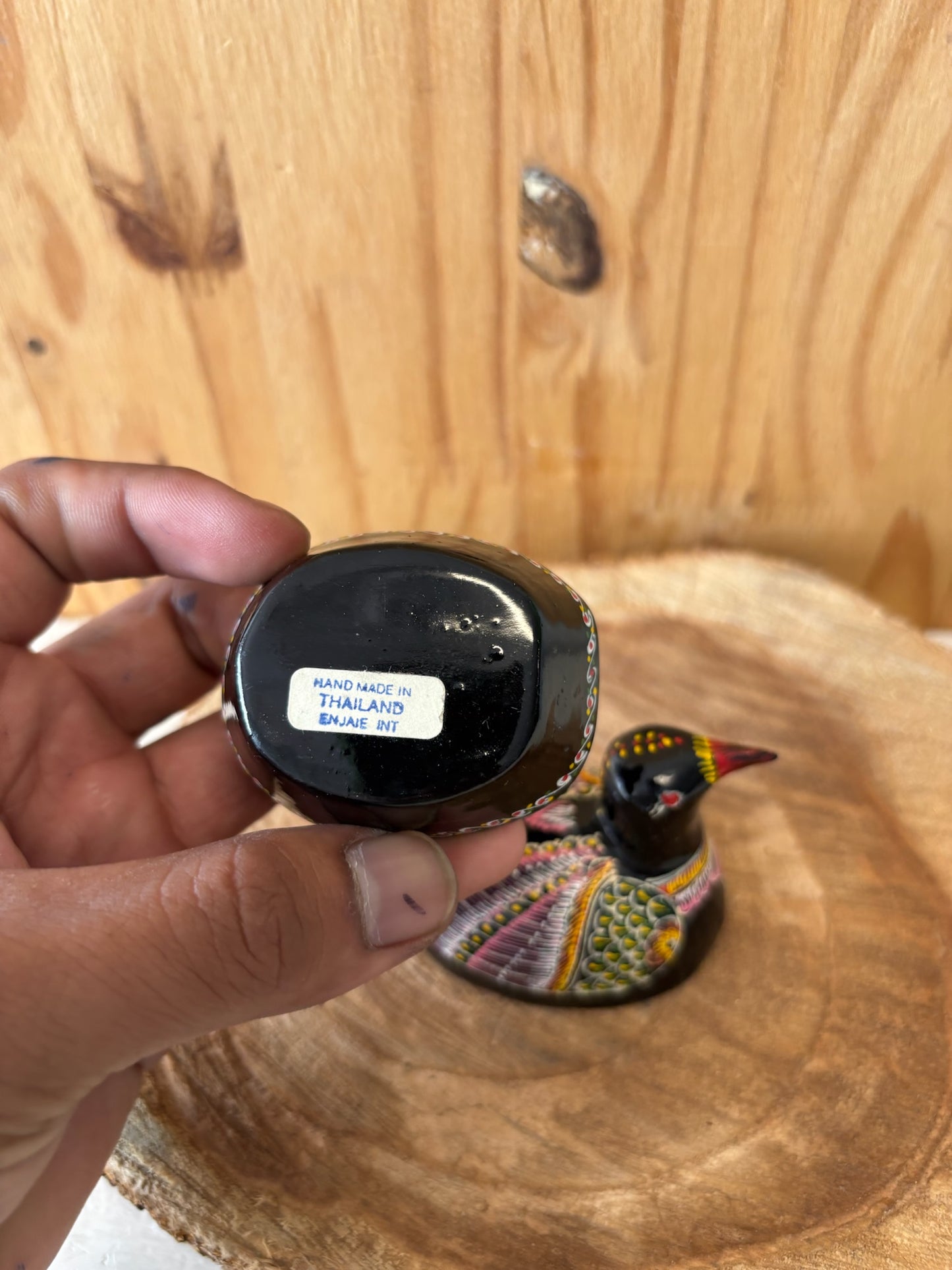 Tiny Handmade Bird Trinket Box