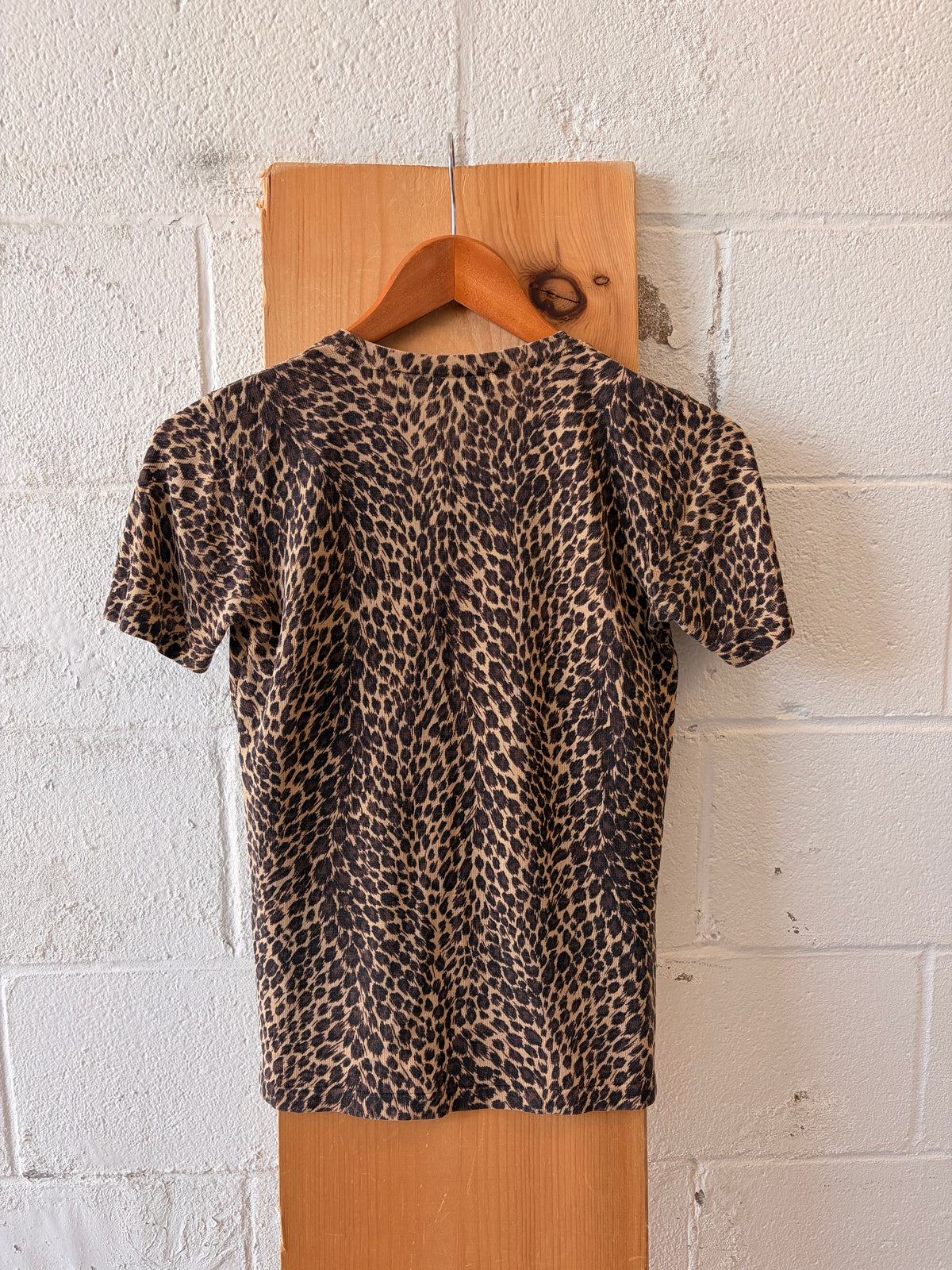 Silk Leopard Print Tee : S