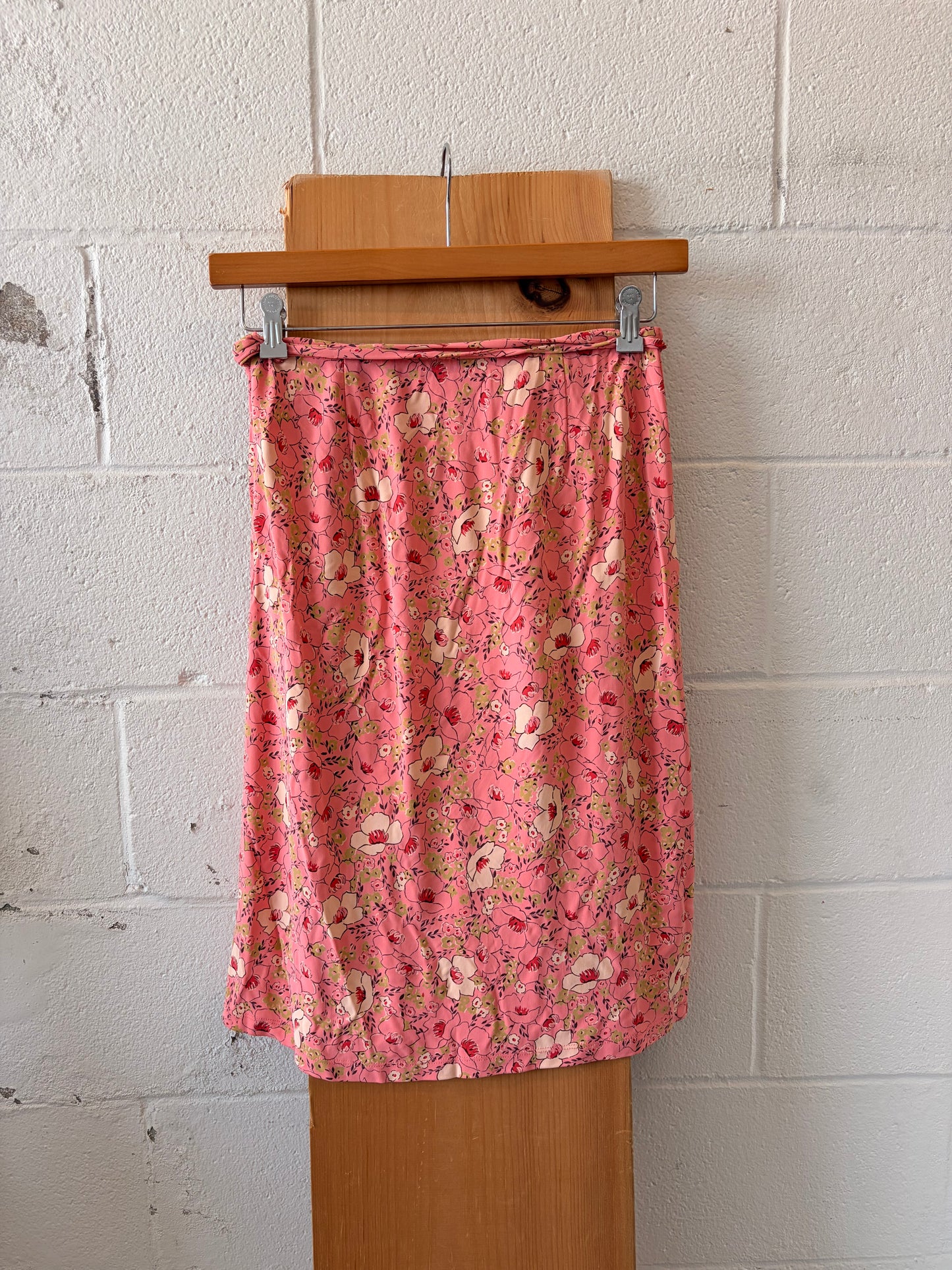 Pink & Green Floral Midi Skirt : 4