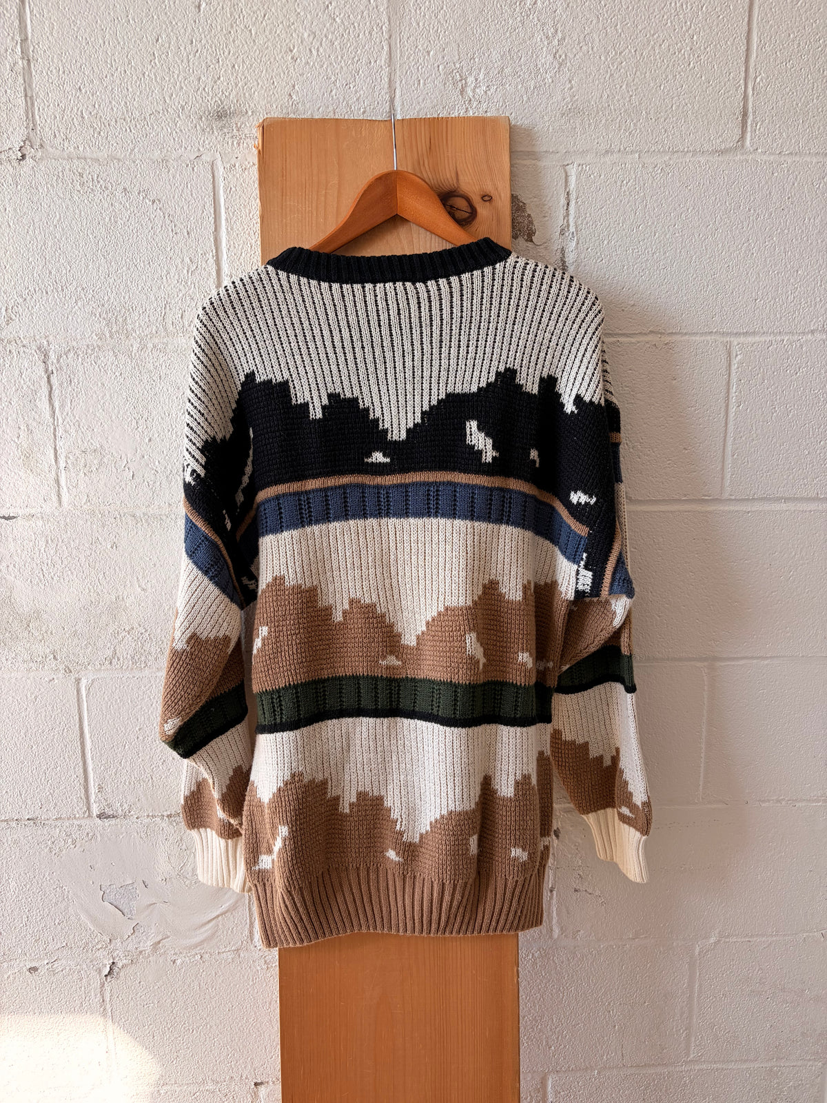 Vtg Generra Mountain Landscape Sweater : S (As Is)