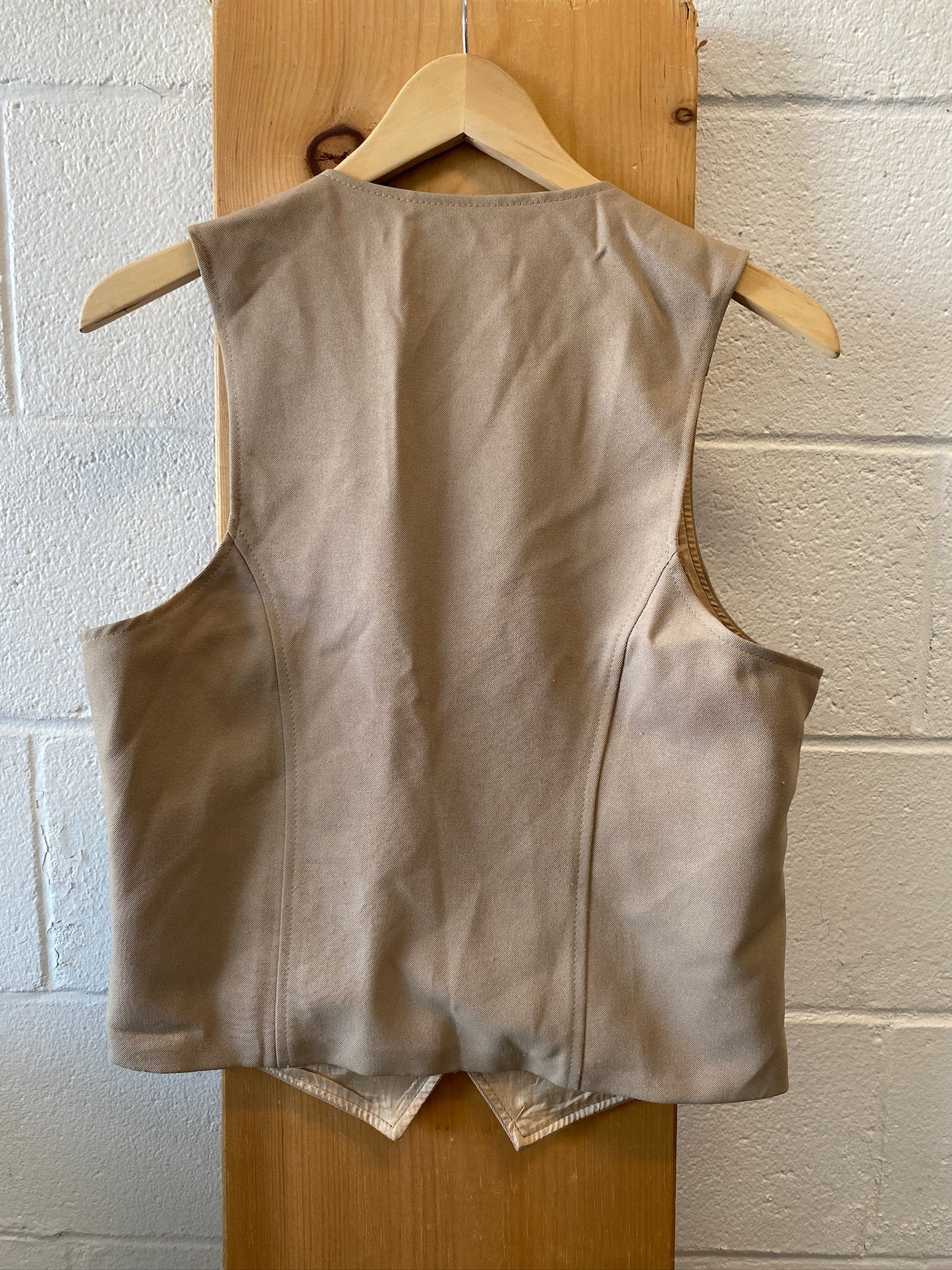 Vtg Tan Vest : S