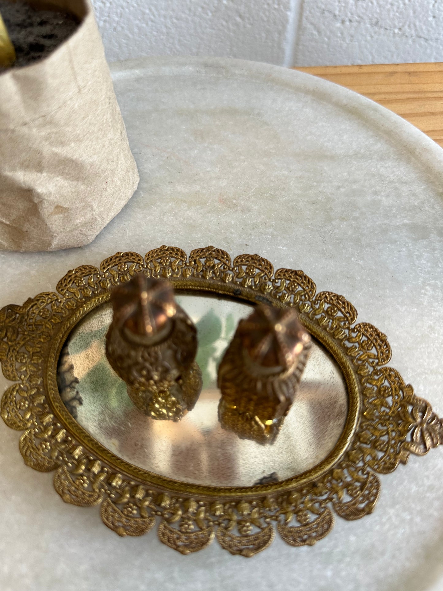 Antique Tiny Perfume Bottles And Tray (Local Pick Up Only)