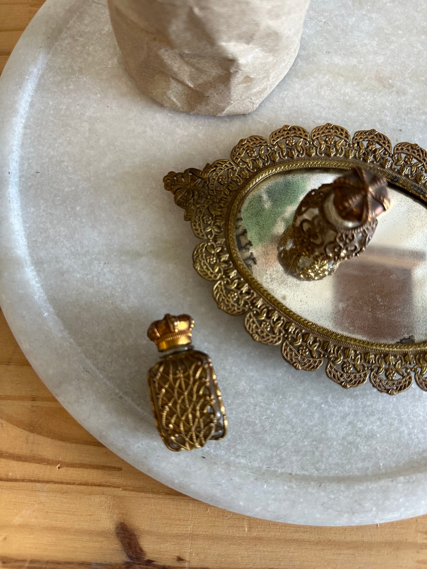 Antique Tiny Perfume Bottles And Tray (Local Pick Up Only)