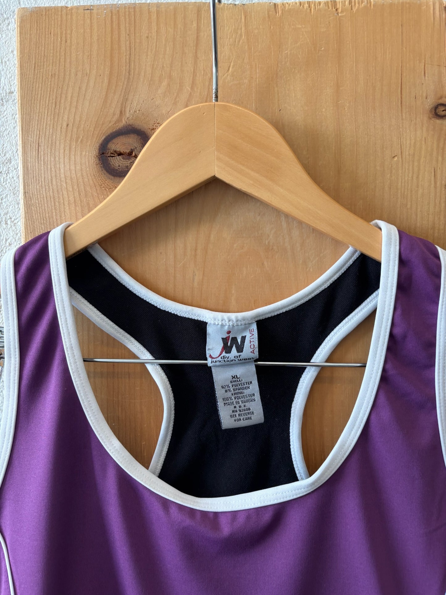 Vtg Purple Sports Tank : XL