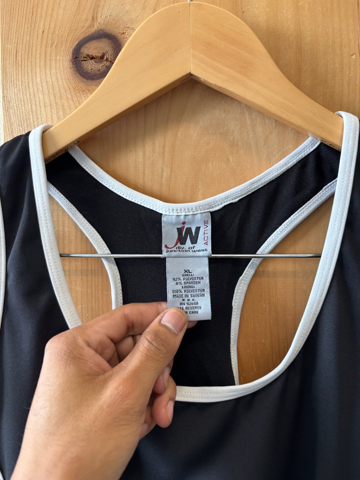 Vtg Black Sports Tank : XL