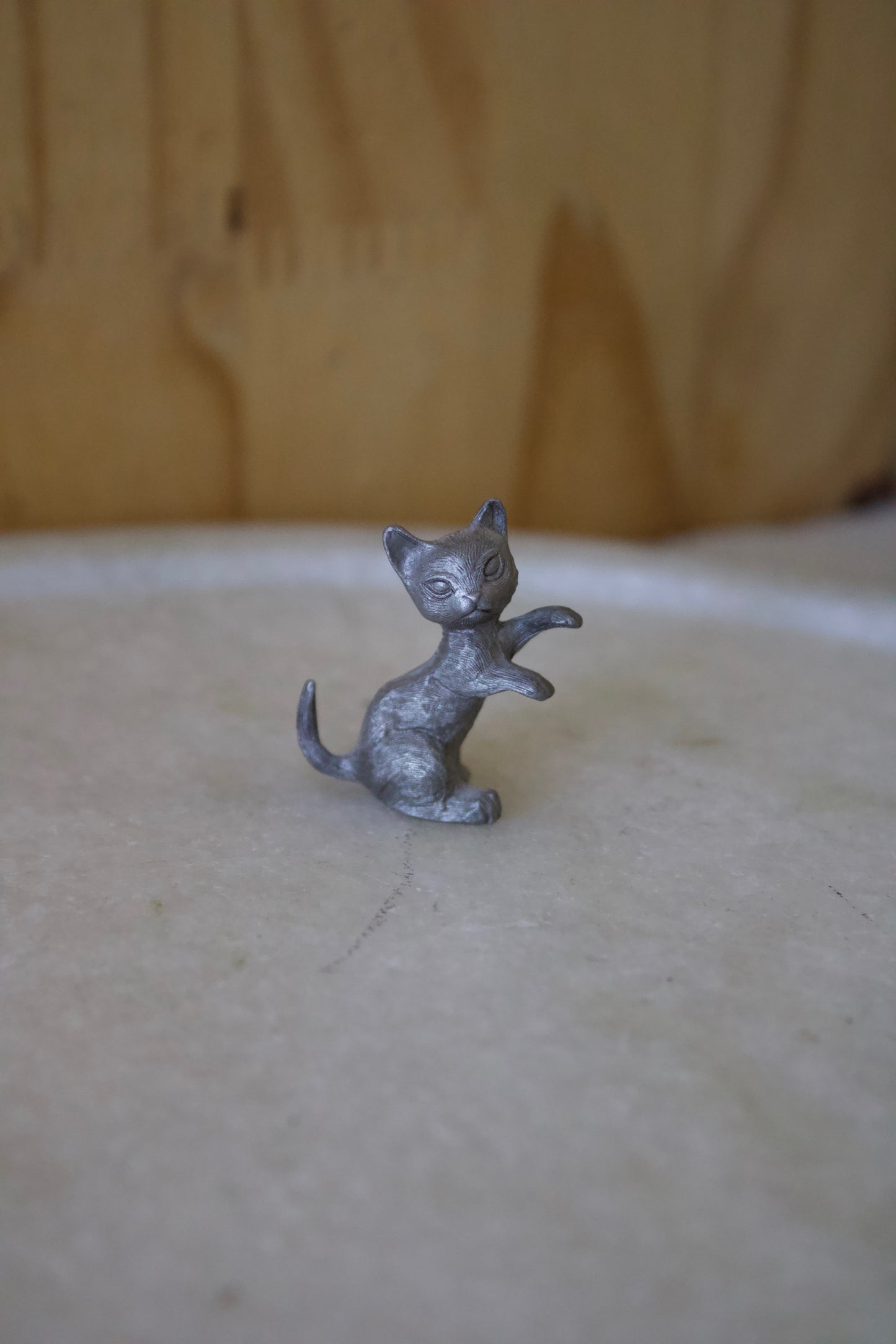 Tiny Pewter Cat