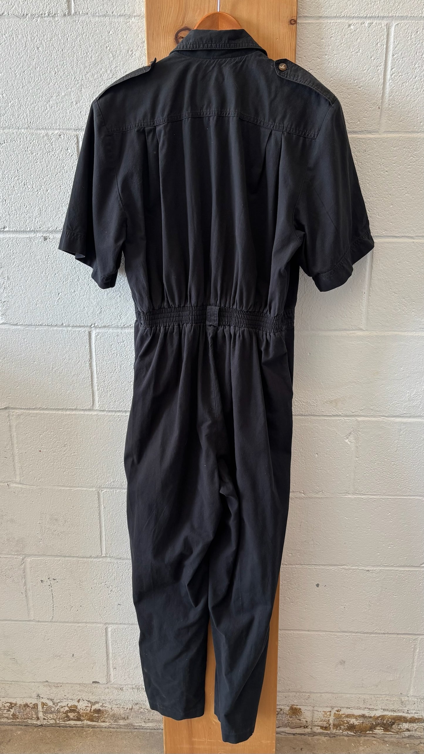 Vtg Black Jumpsuit : M/L