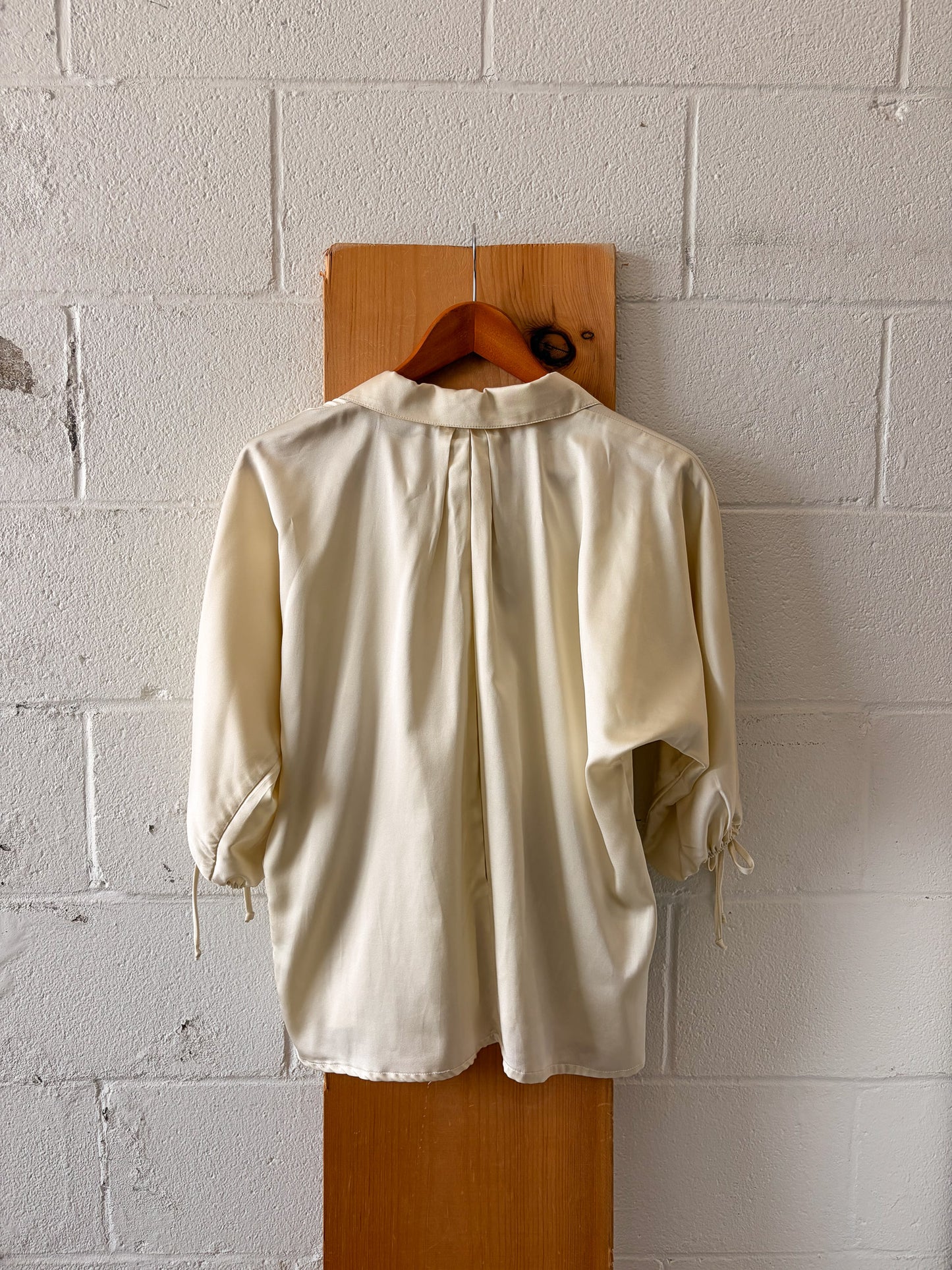 Ivory Button Down Blouse : M/L
