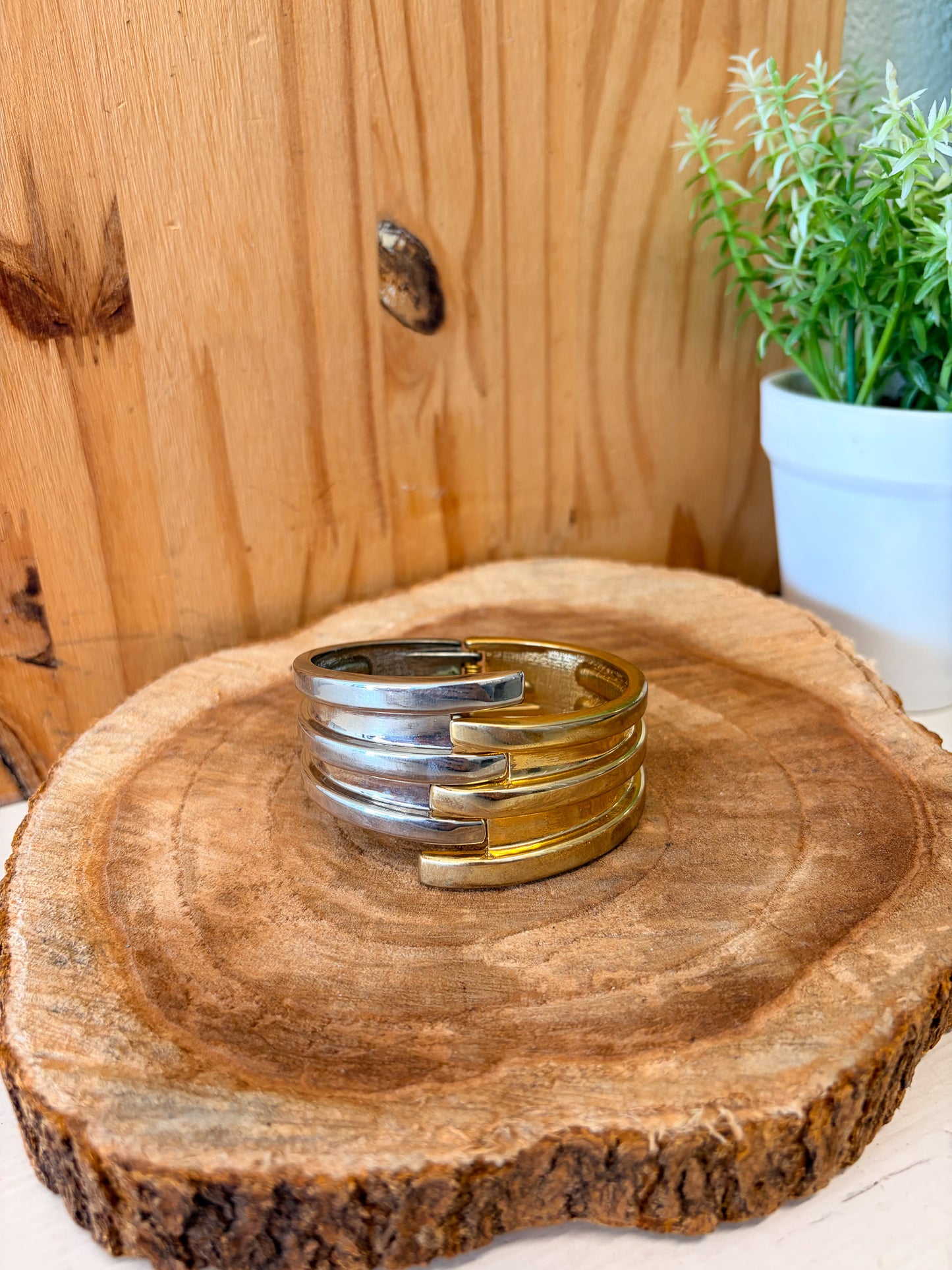 Two Tone Cuff Bracelet