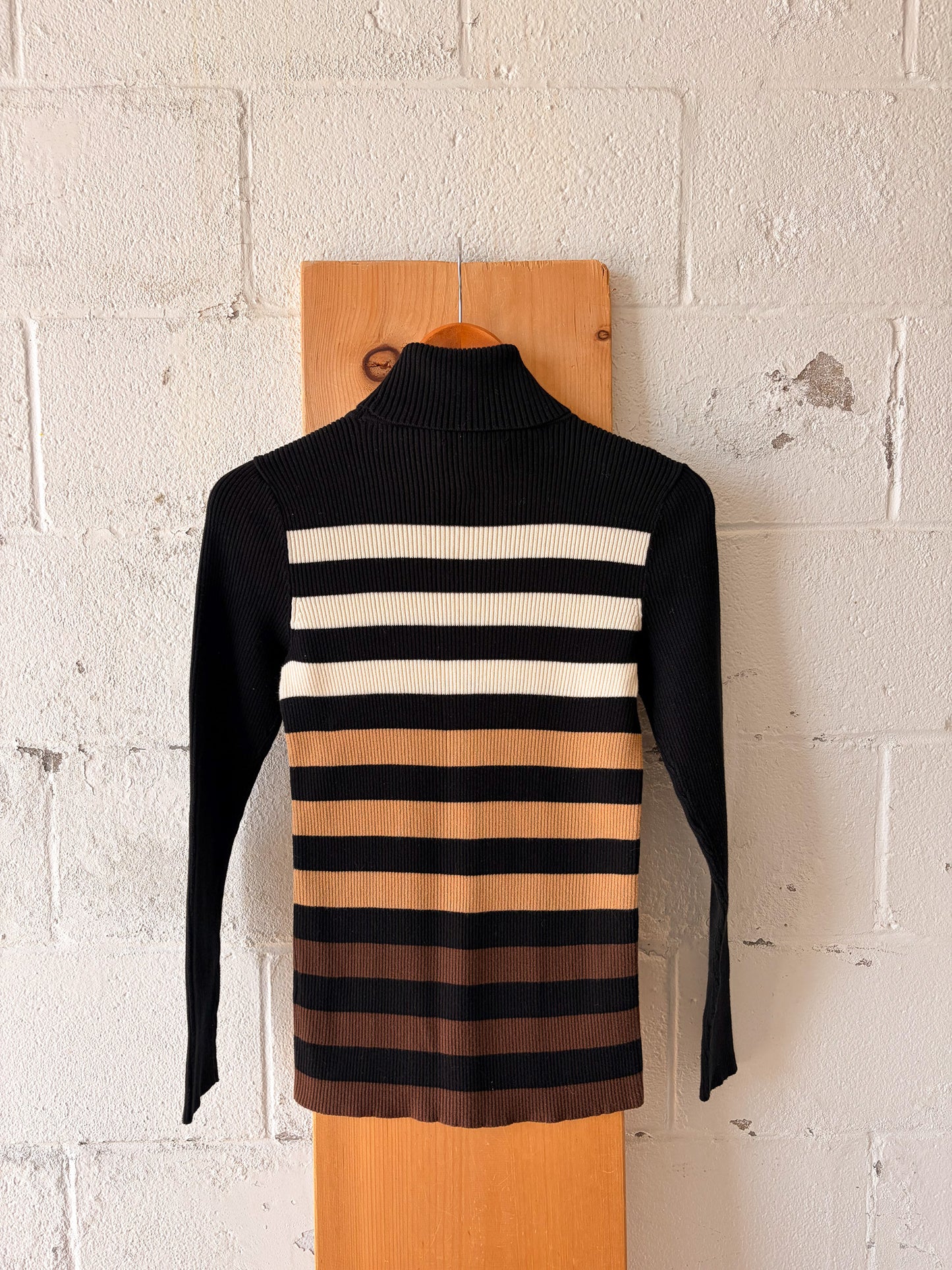 Striped Ralph Lauren Turtleneck Sweater : M