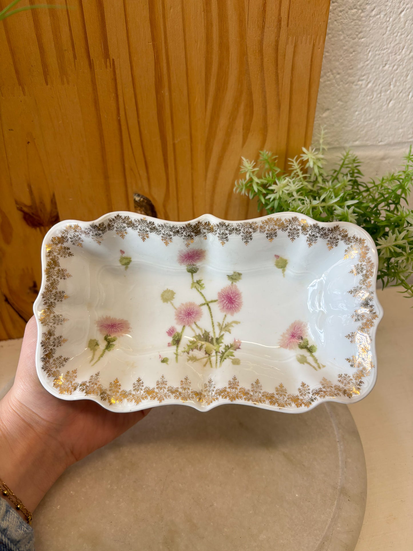 Vtg Germany Floral Dish (Local Pick Up Only)