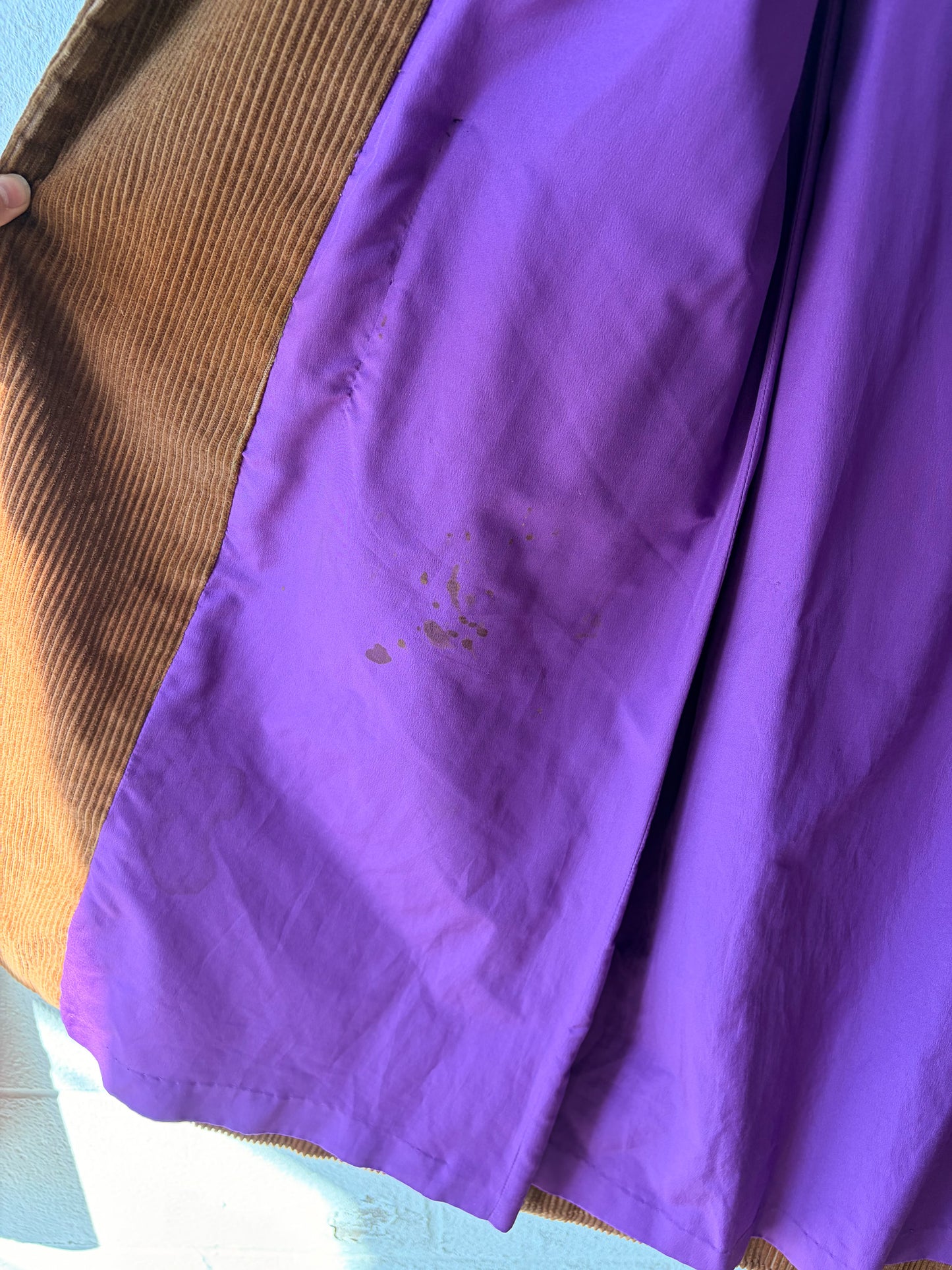 Purple Trimmed Corduroy Trench : M/L