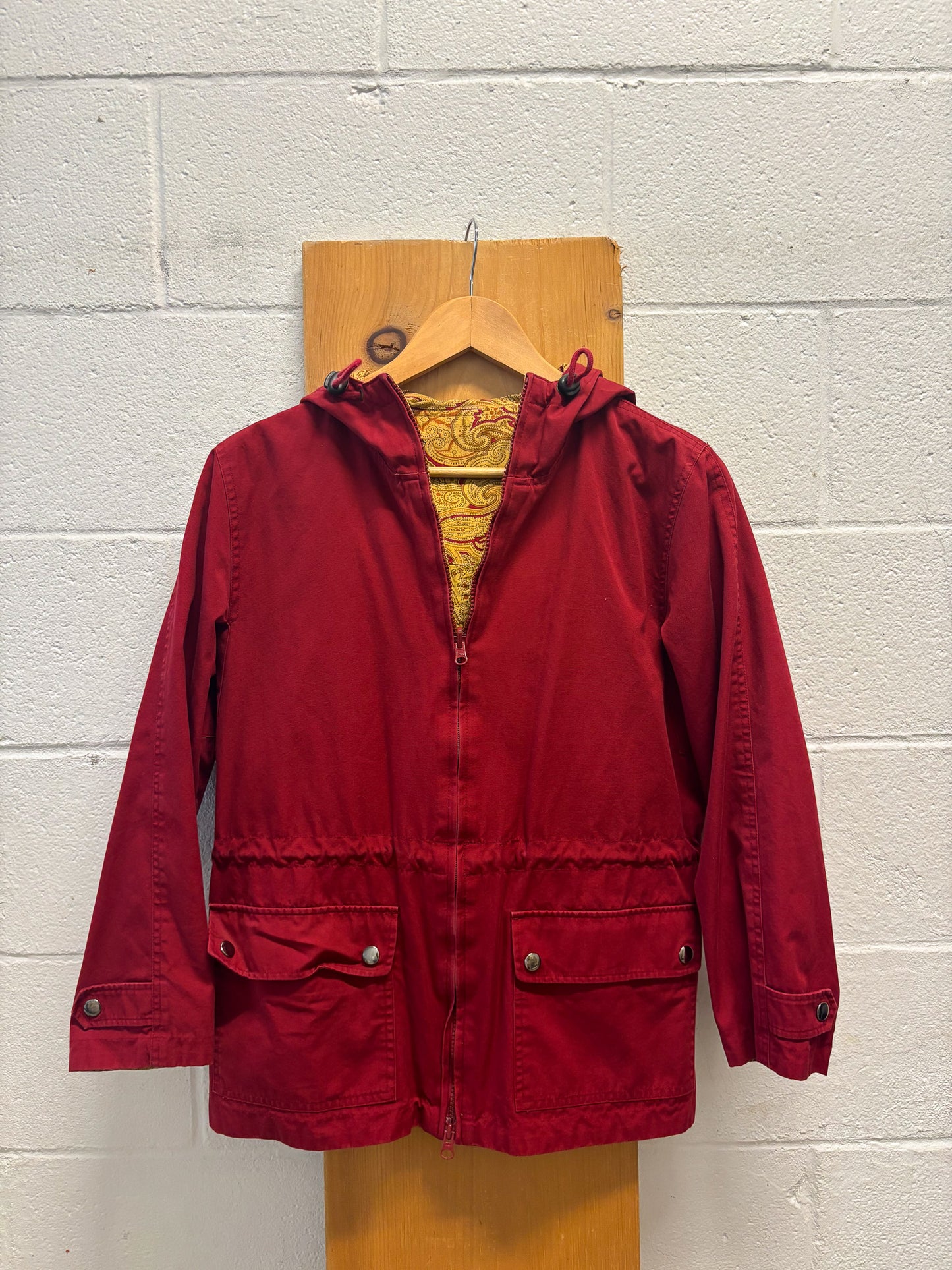 Reversible Red & Paisley Jacket : S