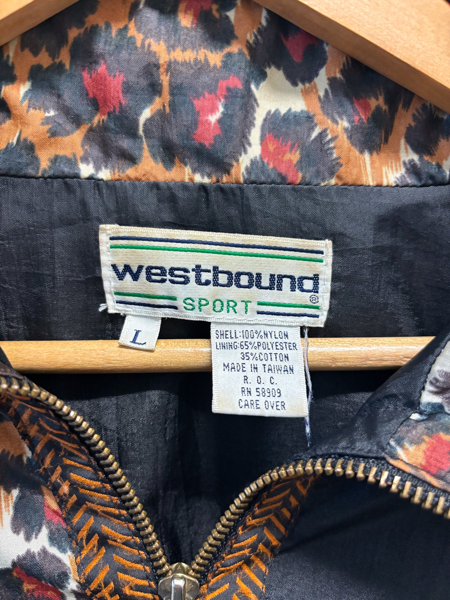 Vtg Cheetah Print Windbreaker : L