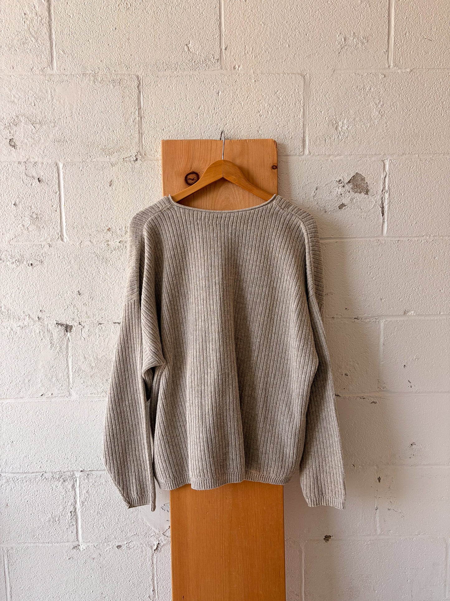 Vtg Knit Henley Sweater : XL